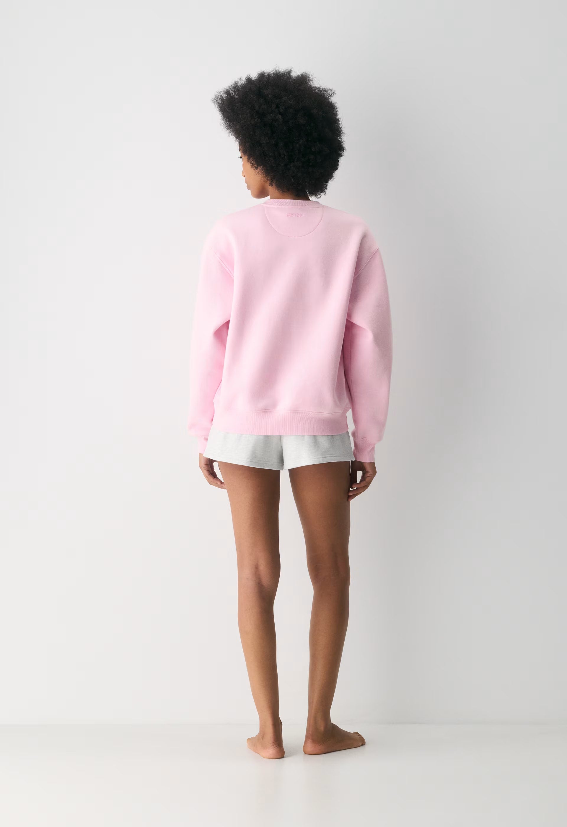 Cozy Sweatfleece Perfect Crew Sweatshirt - MILKSHAKE PINK