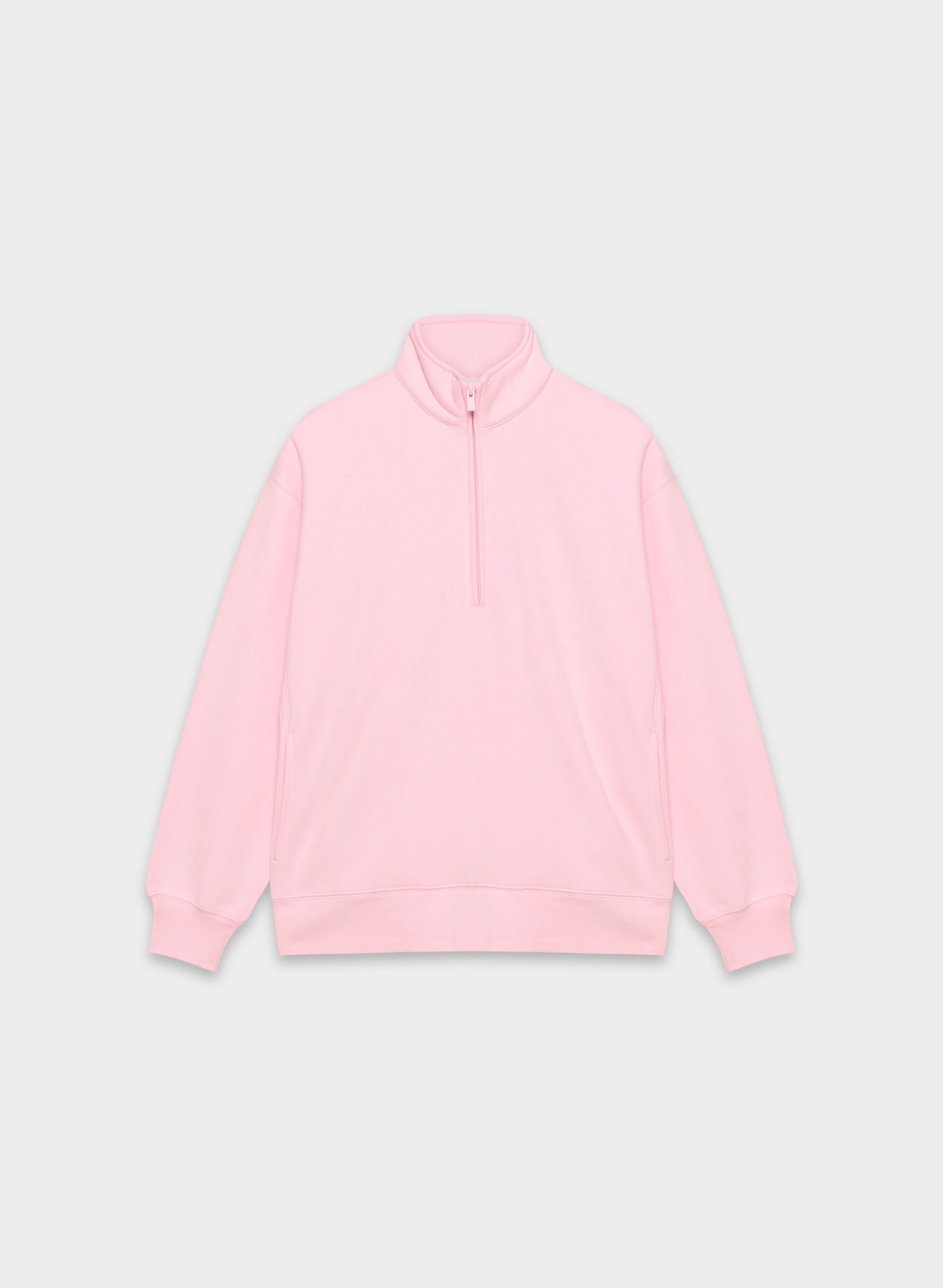 Cozy Sweatfleece Boyfriend 1/2 Zip - MILKSHAKE PINK