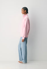 Cozy Sweatfleece Boyfriend 1/2 Zip - MILKSHAKE PINK