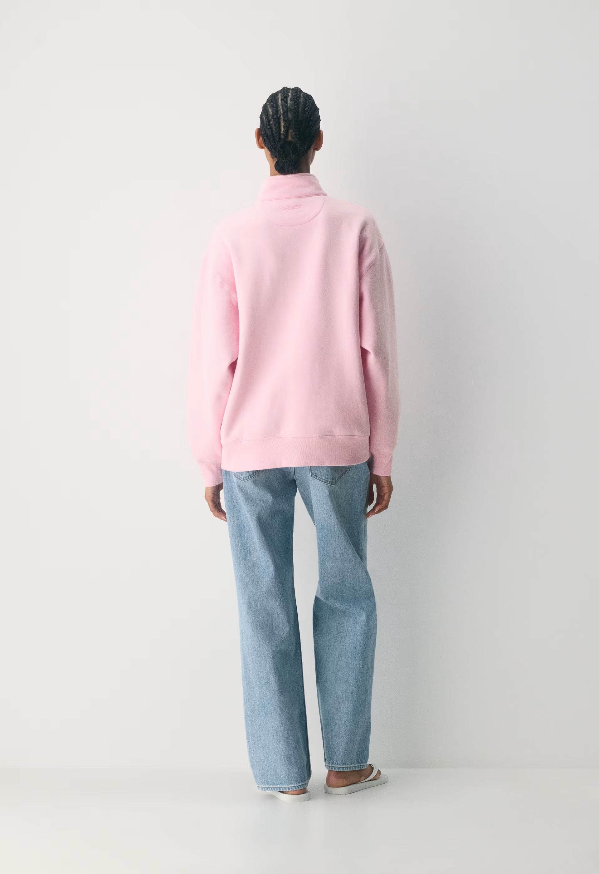 Cozy Sweatfleece Boyfriend 1/2 Zip - MILKSHAKE PINK