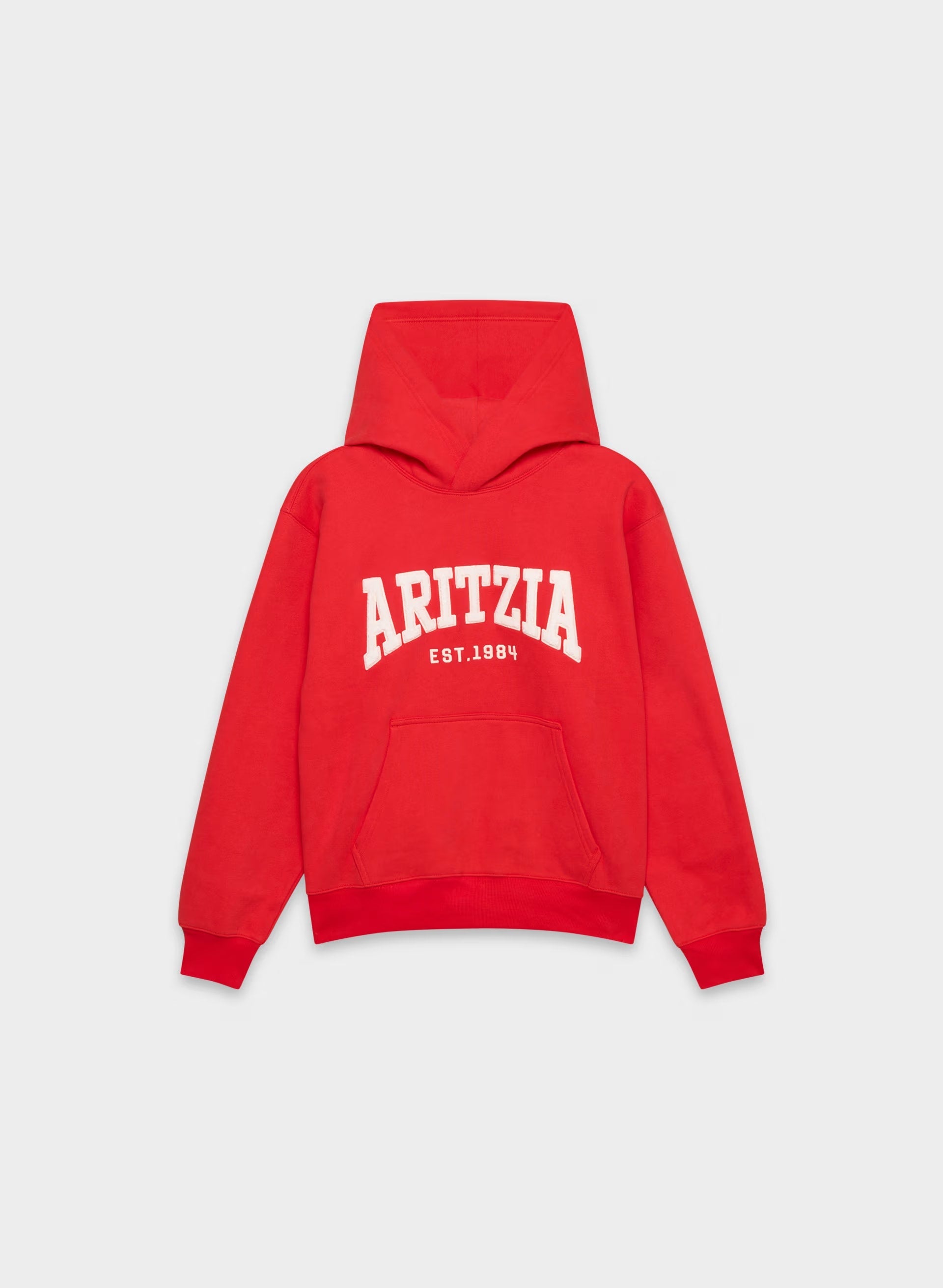 Cozy Sweatfleece Perfect Hoodie - CHERRYBOMB RED/LT BCH