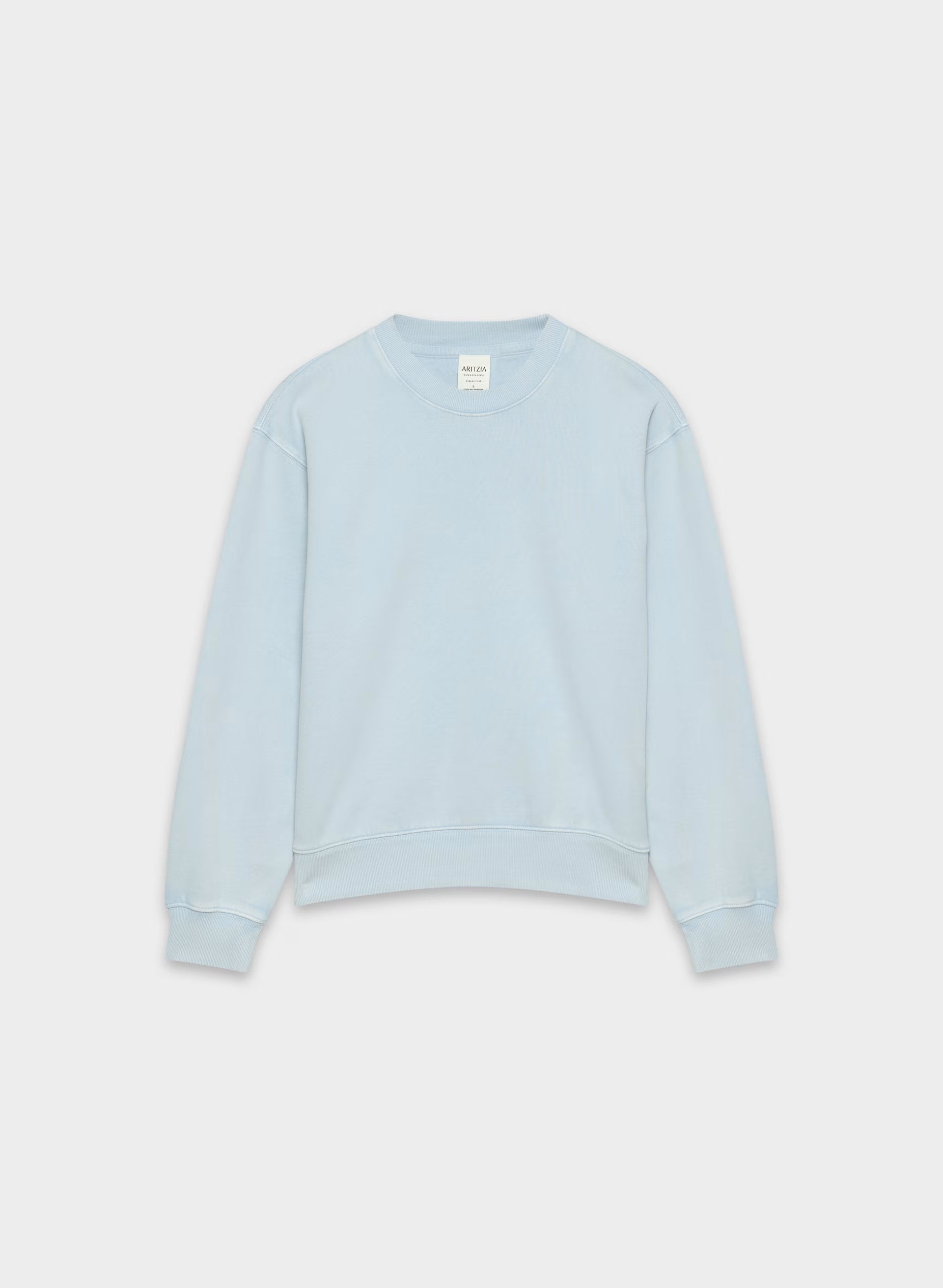 Cozy Sweatfleece Perfect Crew Sweatshirt - NO-STRESS BEACH BLUE