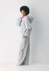 Cozy Sweatfleece Mega Hoodie - HEATHER CHROME