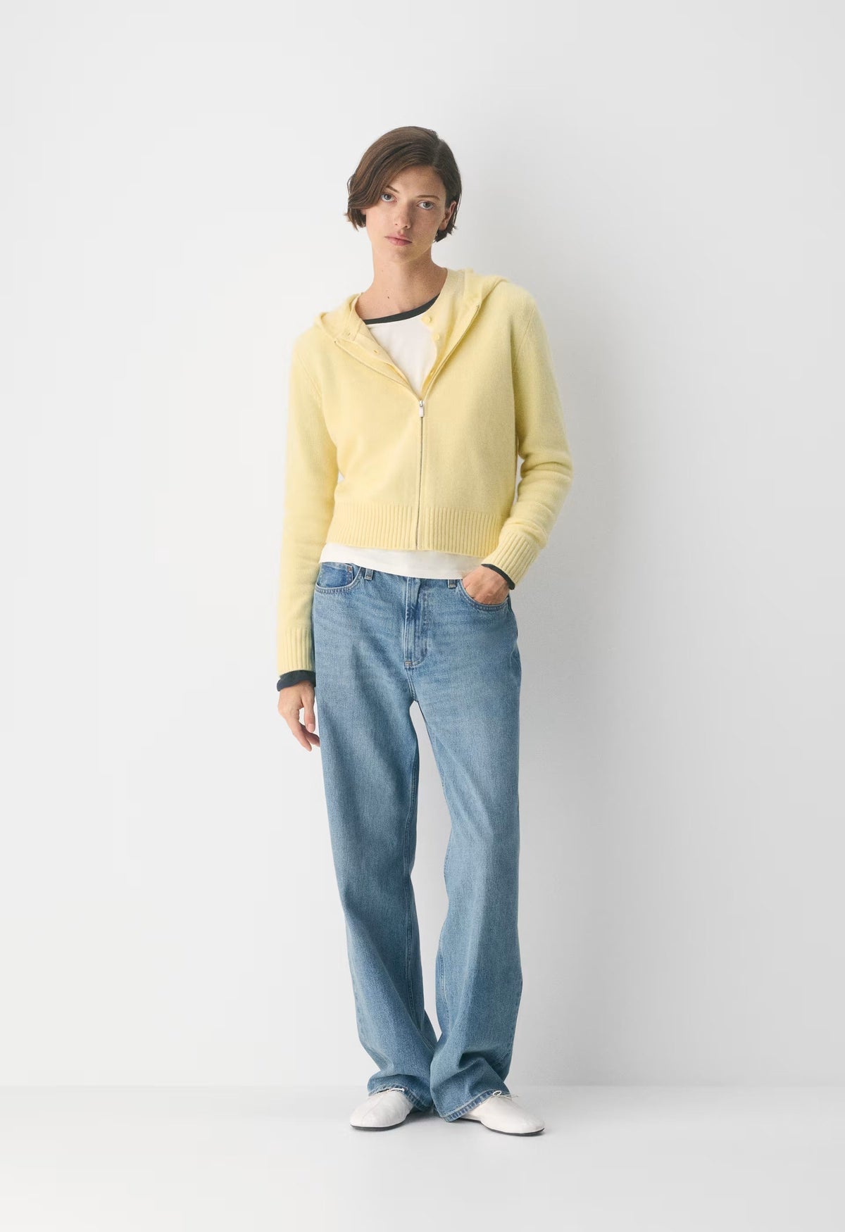 Essential Cashmere Idyllic Zip Hoodie - LEMONADE