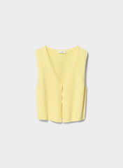 Cotton Charm™ Basque Sweater Vest - LEMONADE