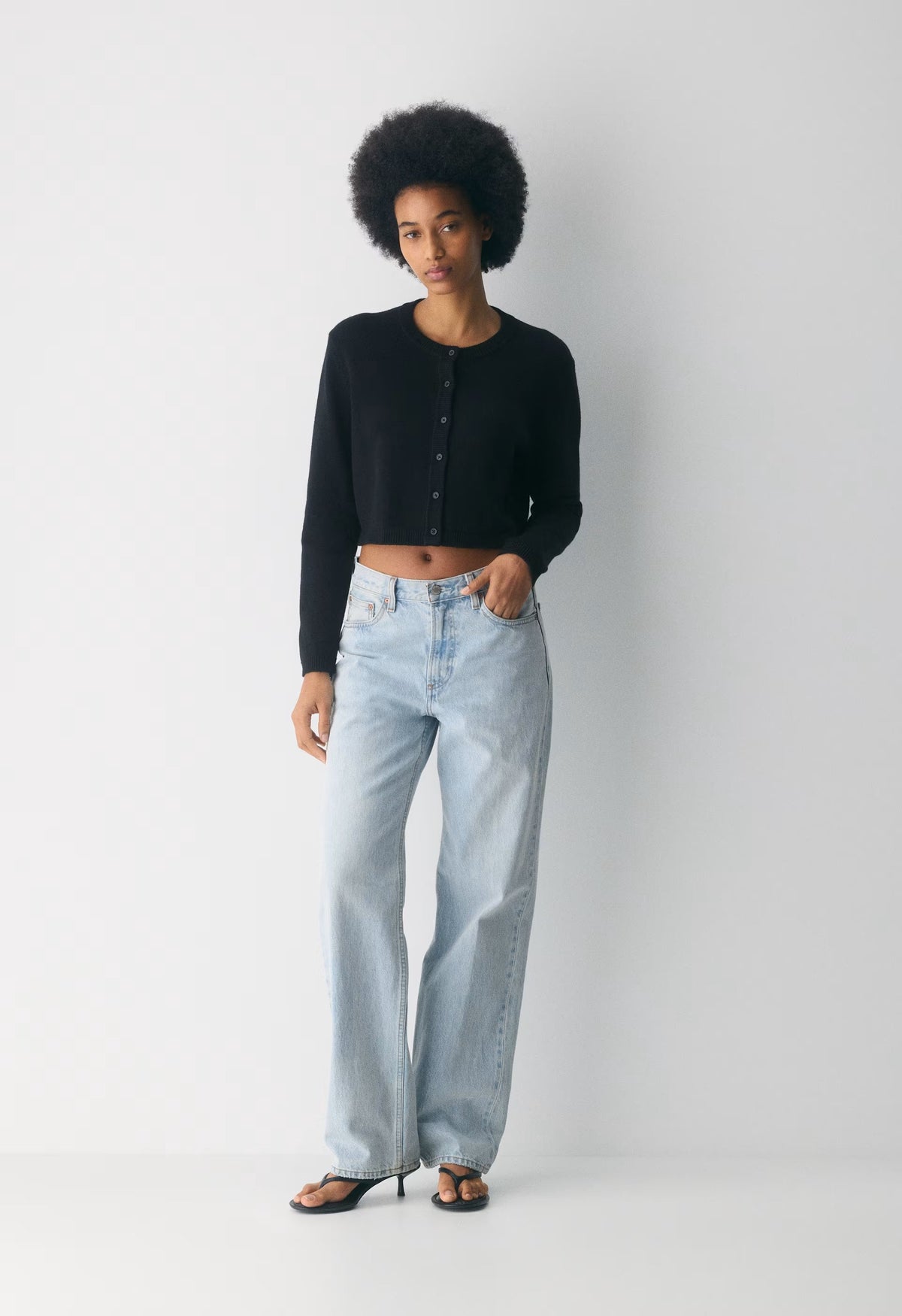 Cotton Charm™ Sicily Cardigan - BLACK