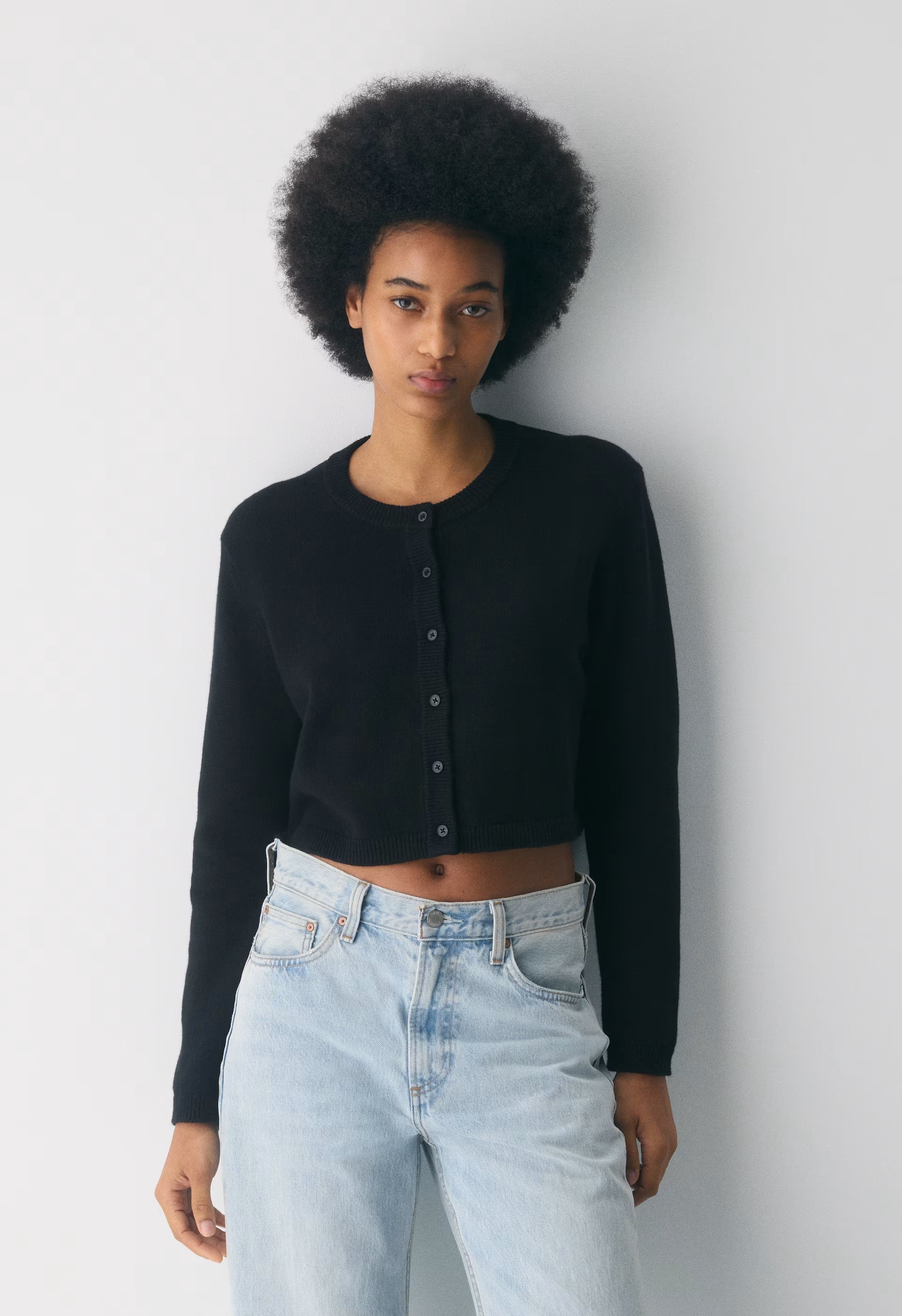 Cotton Charm™ Sicily Cardigan - BLACK