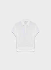 Steno Polo Sweater - CLOUDED WHITE