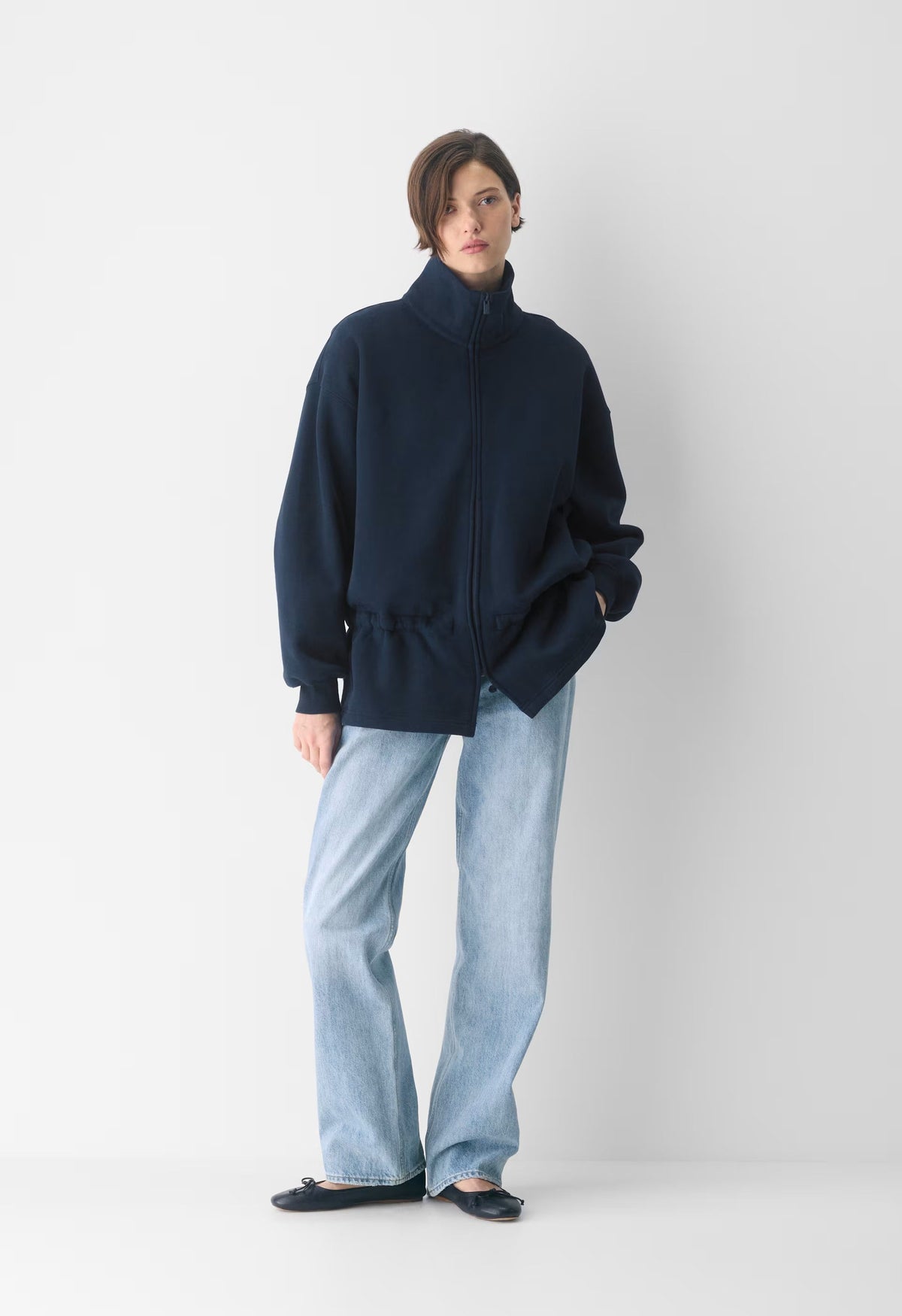 Cozy Sweatfleece Mega Cinch Zip-Up - ADMIRAL