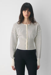 Golightly Cardigan - Wonder Yarn - LT BIRCH/ ADMIRAL