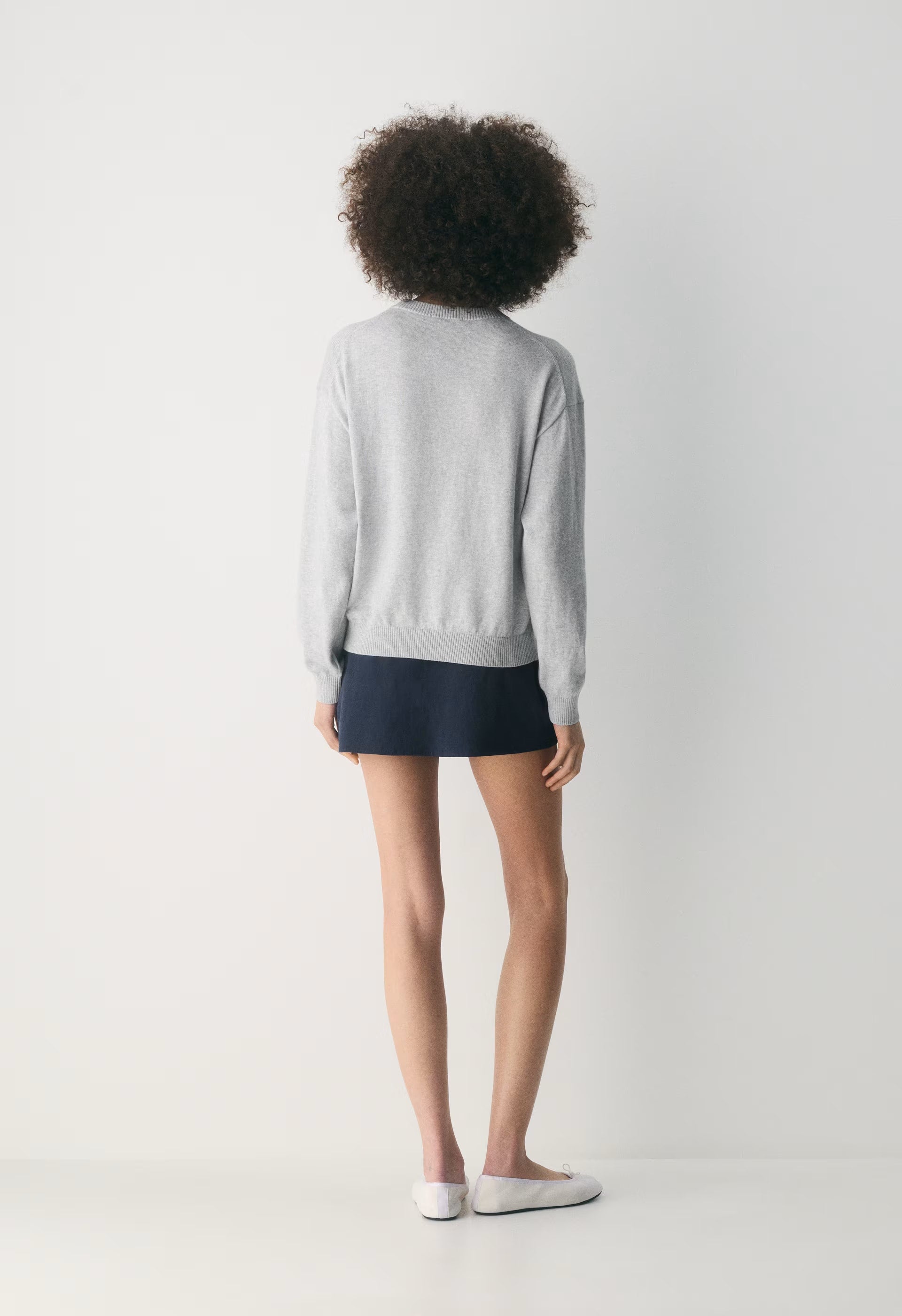 Cotton Charm™ Prep Icon Sweater - HTHR CHROME /BROWN
