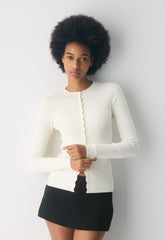 Shelly Cardigan - Wonder Yarn - LIGHT BIRCH