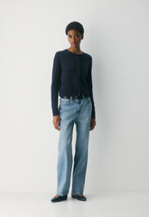 Essential Cashmere Acme Cardigan - ADMIRAL