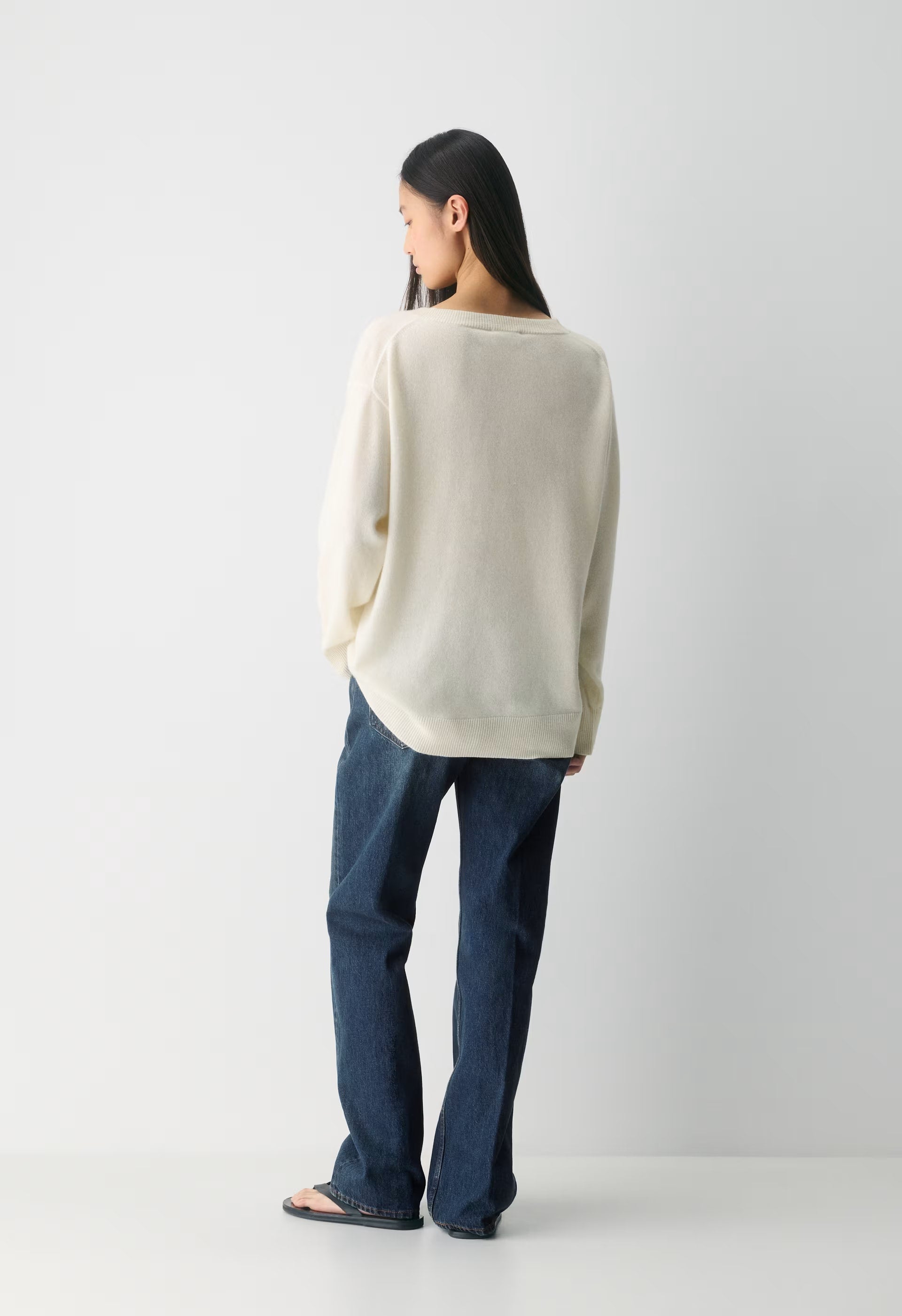 Bare Cashmere Composition Sweater - LIGHT BIRCH
