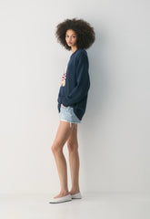 Cotton Charm™ Peggy Icon Sweater - ADMIRAL/ TEDDY BEAR