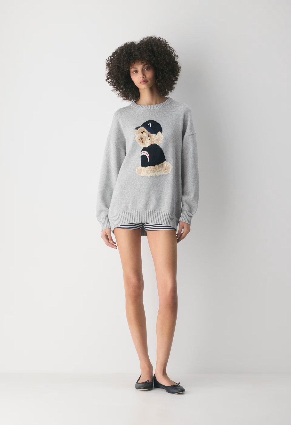 Cotton Charm™ Peggy Icon Sweater - HEATHER CHROME/GEORGE