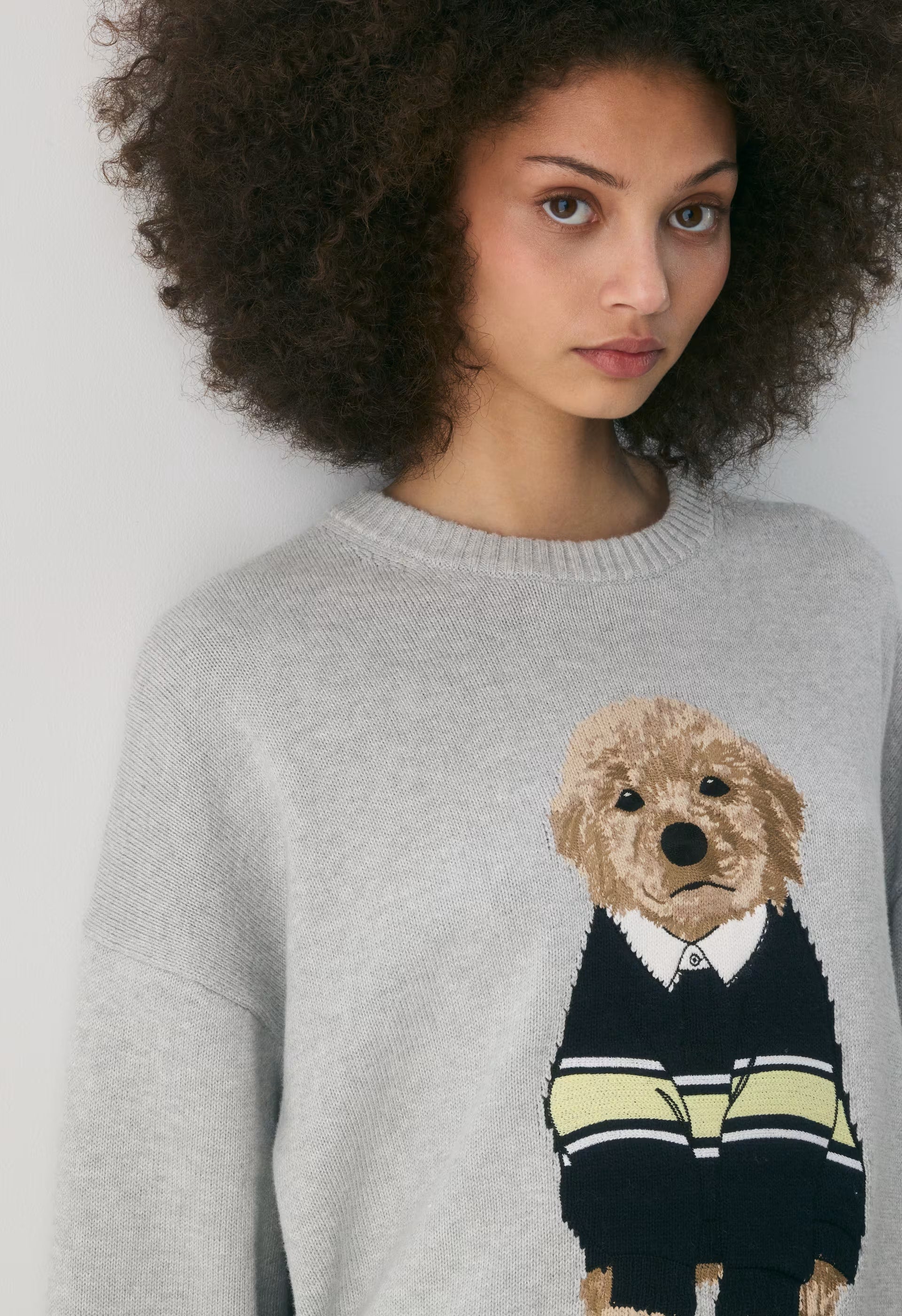 Cotton Charm™ Peggy Icon Sweater - HTHR CHROME /HARLEY