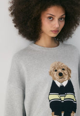 Cotton Charm™ Peggy Icon Sweater - HTHR CHROME /HARLEY