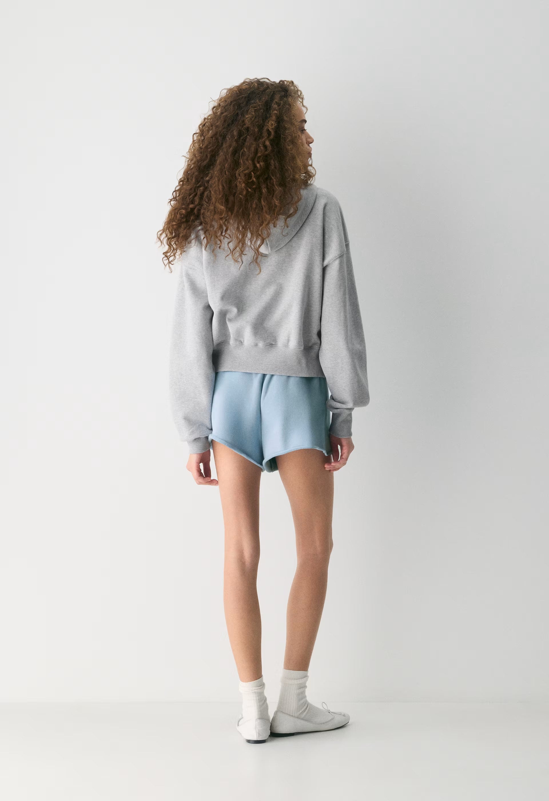 Terry Sweatfleece Boyfriend Boxy Zip Hoodie - HEATHER DARK GREY