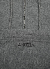 Terry Sweatfleece Boyfriend Boxy Zip Hoodie - HEATHER DARK GREY