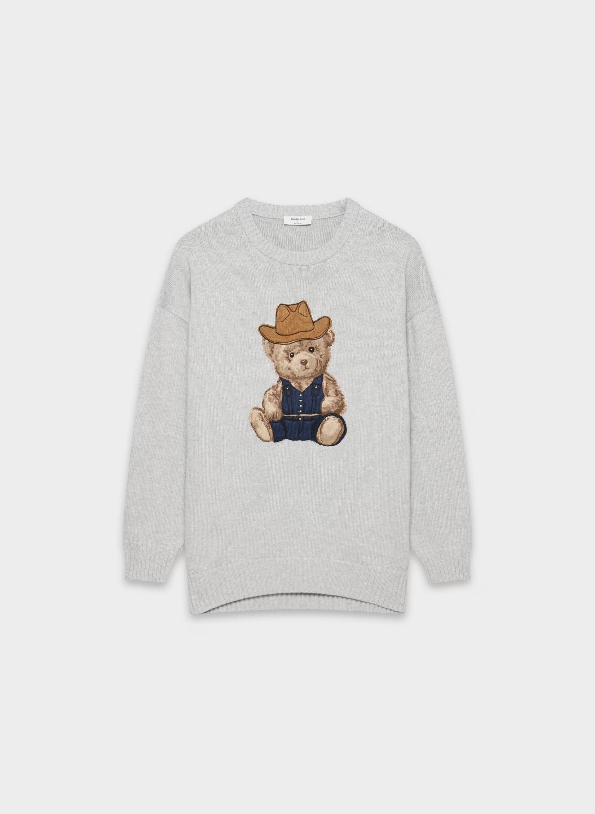 Cotton Charm™ Peggy Icon Sweater - HTHR CHRM /BEAR