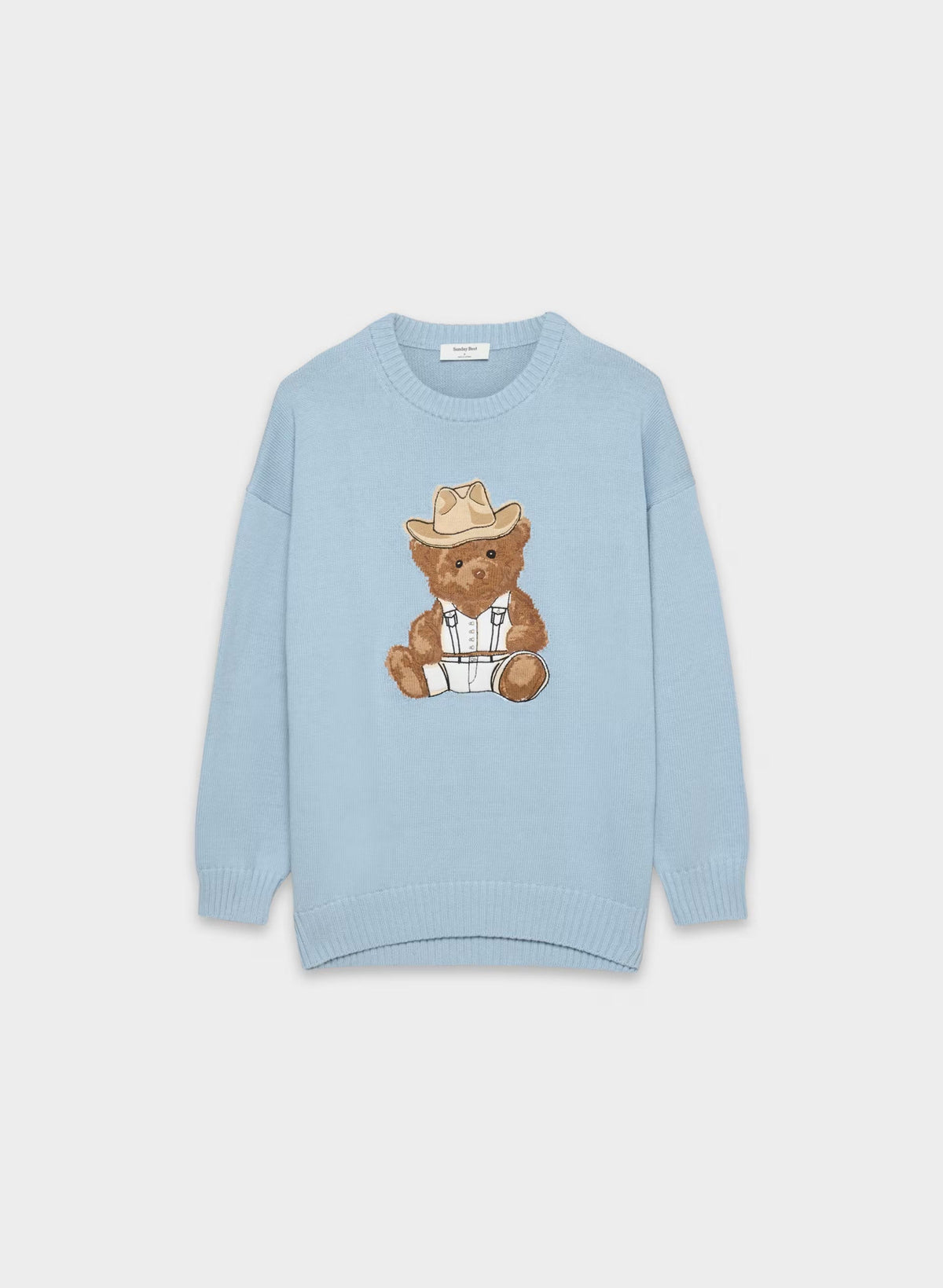 Cotton Charm™ Peggy Icon Sweater - RIPPLE BLUE/BEAR
