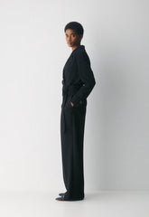 Postage Trench Coat - Sway Crepe - BLACK