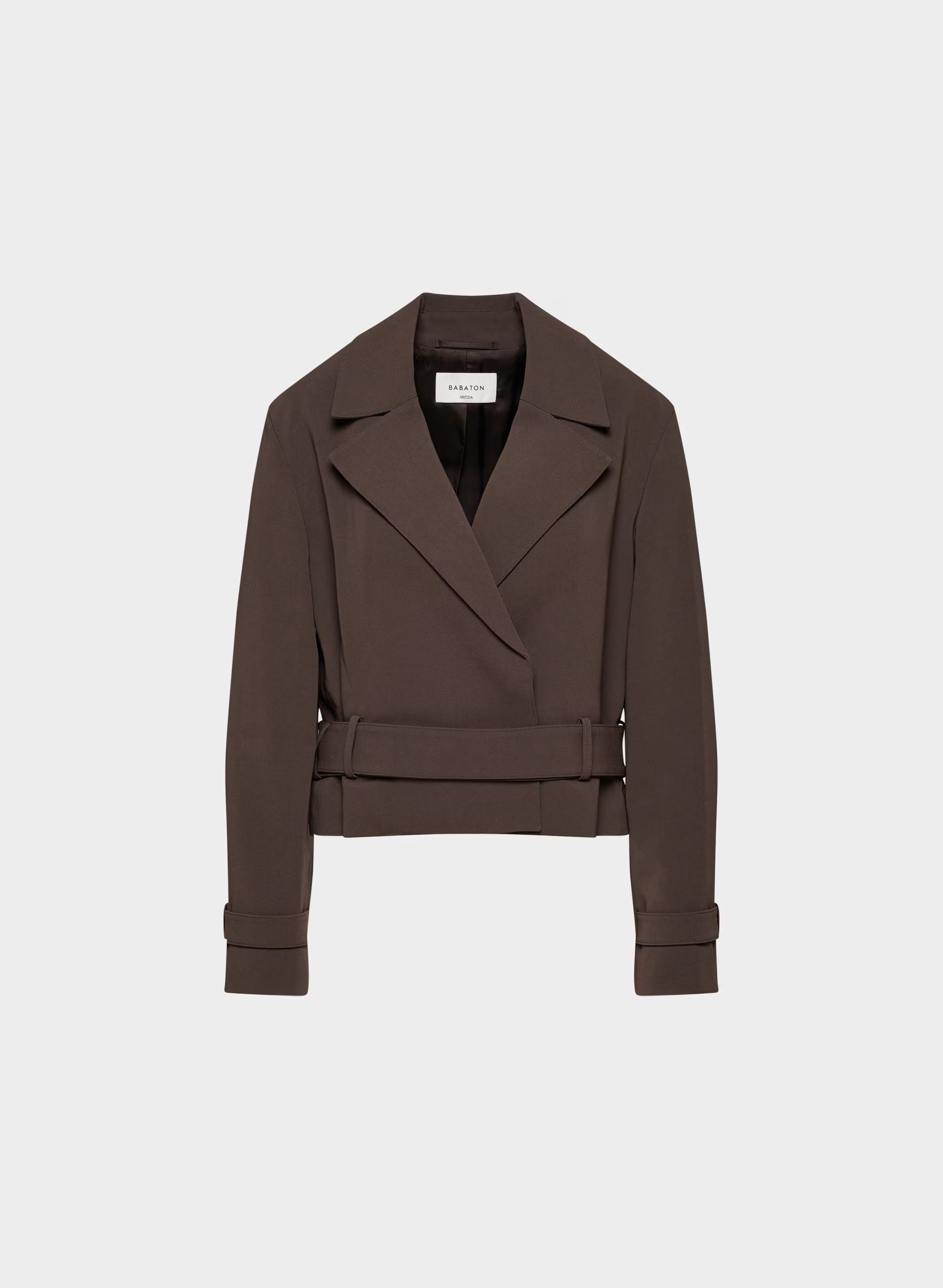 Postage Trench Coat - Sway Crepe - RICH MOCHA BROWN