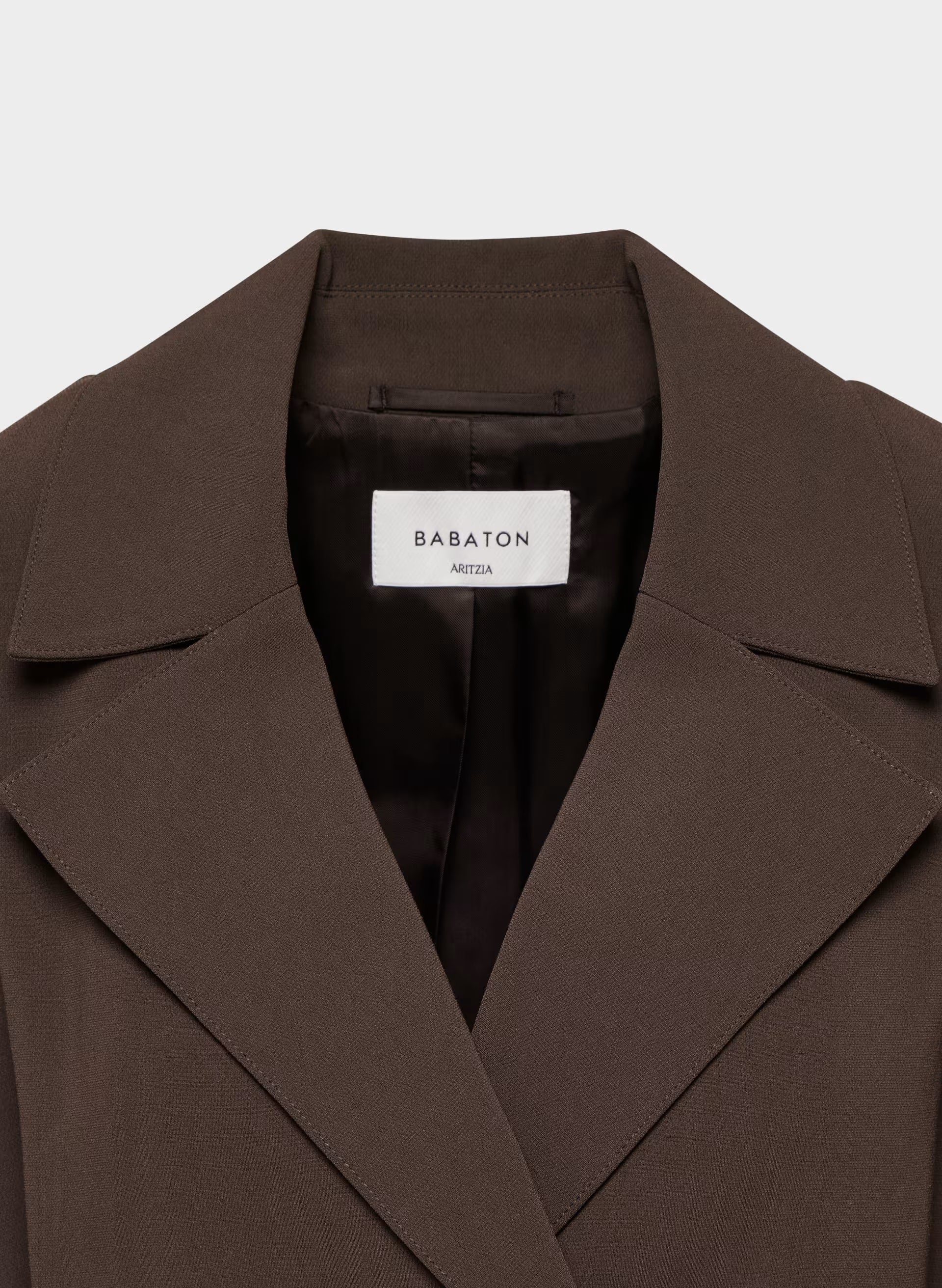 Postage Trench Coat - Sway Crepe - RICH MOCHA BROWN