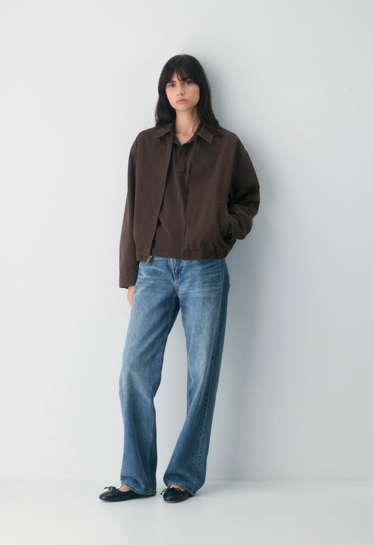 Caddie Blouson Jacket - RICH MOCHA BROWN