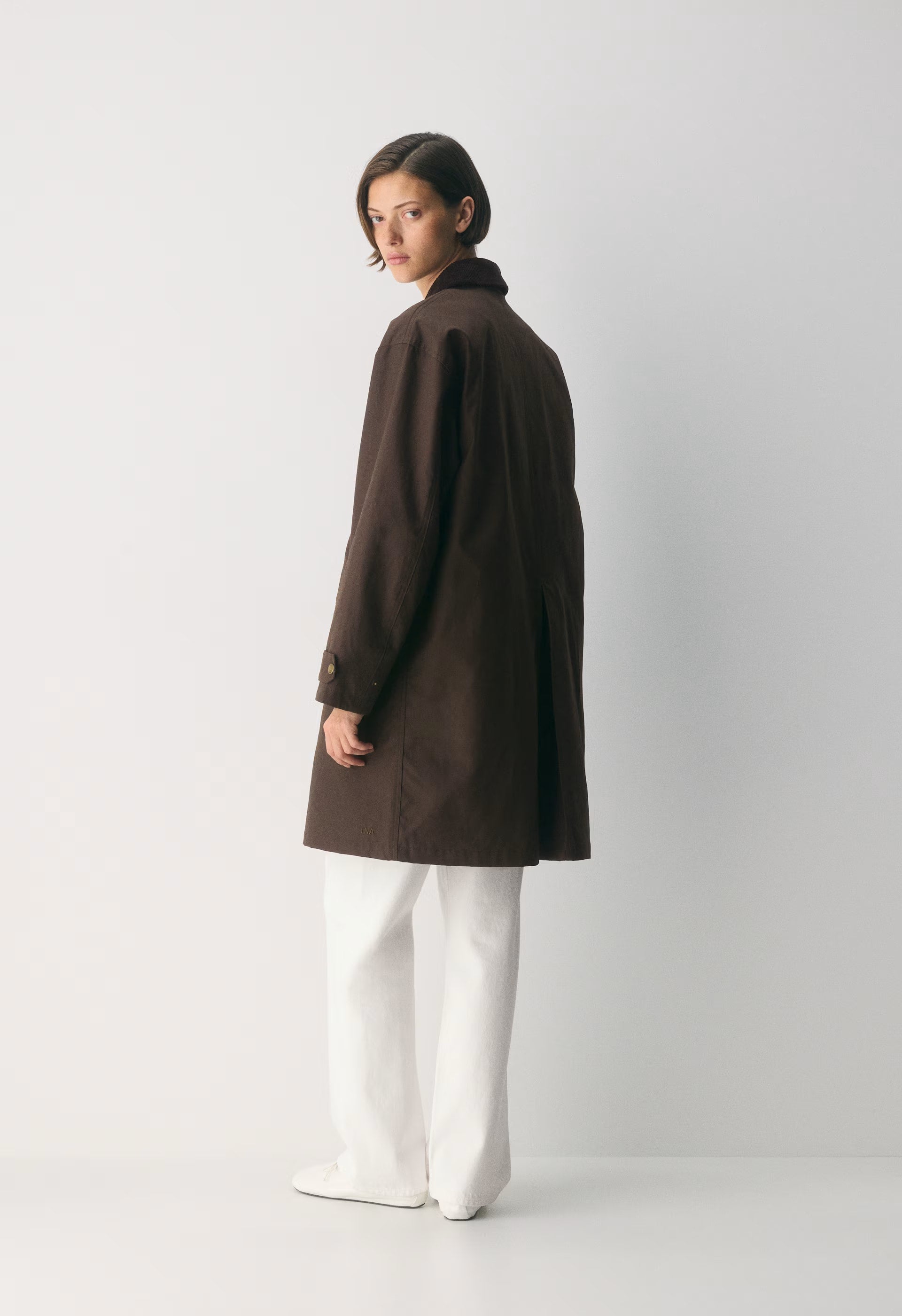 Soundwave Waxed Trench Coat - BURNT BROWN
