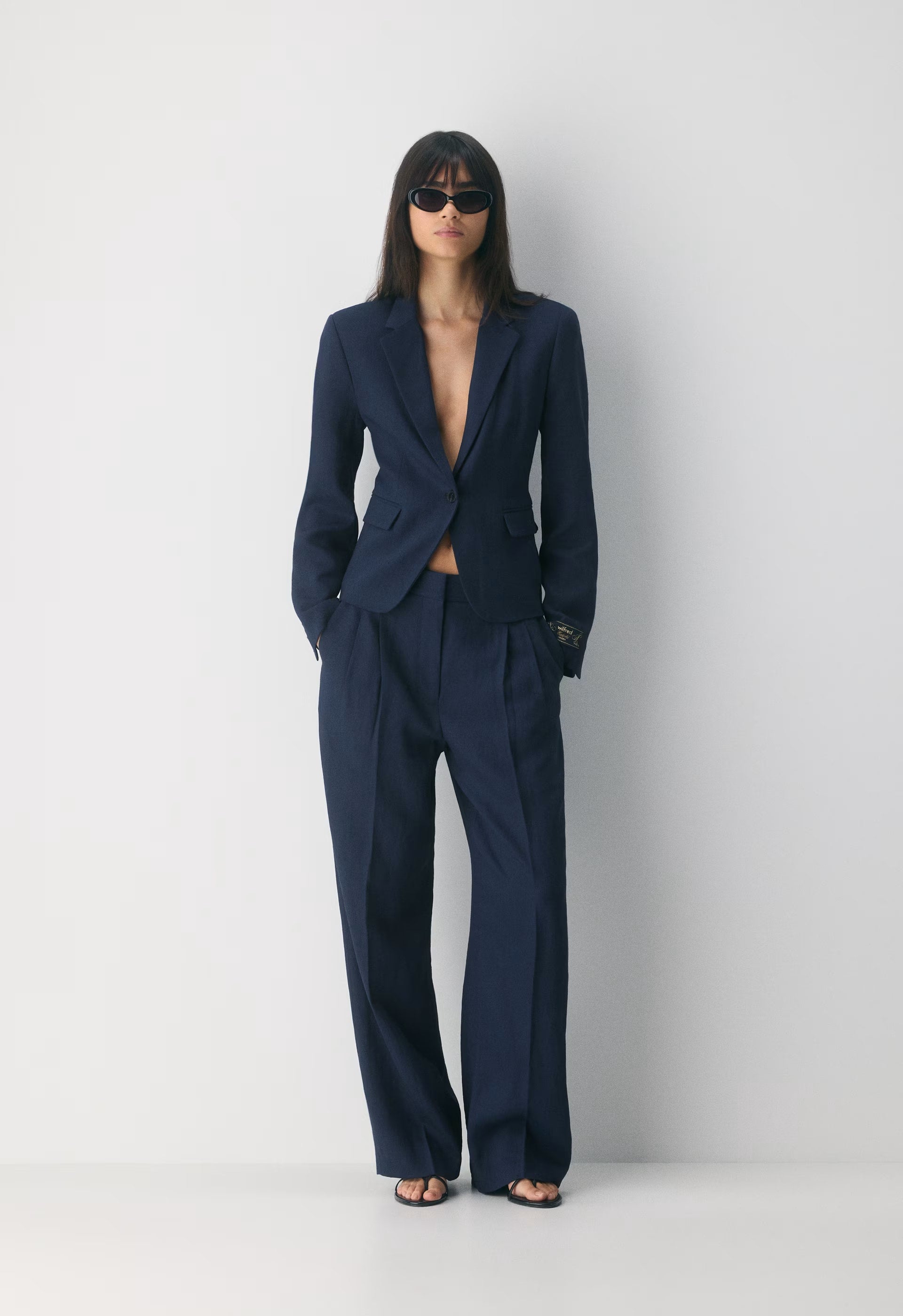 Etiquette Blazer - PowerLinen™ - BLACK/LIGHT BIRCH