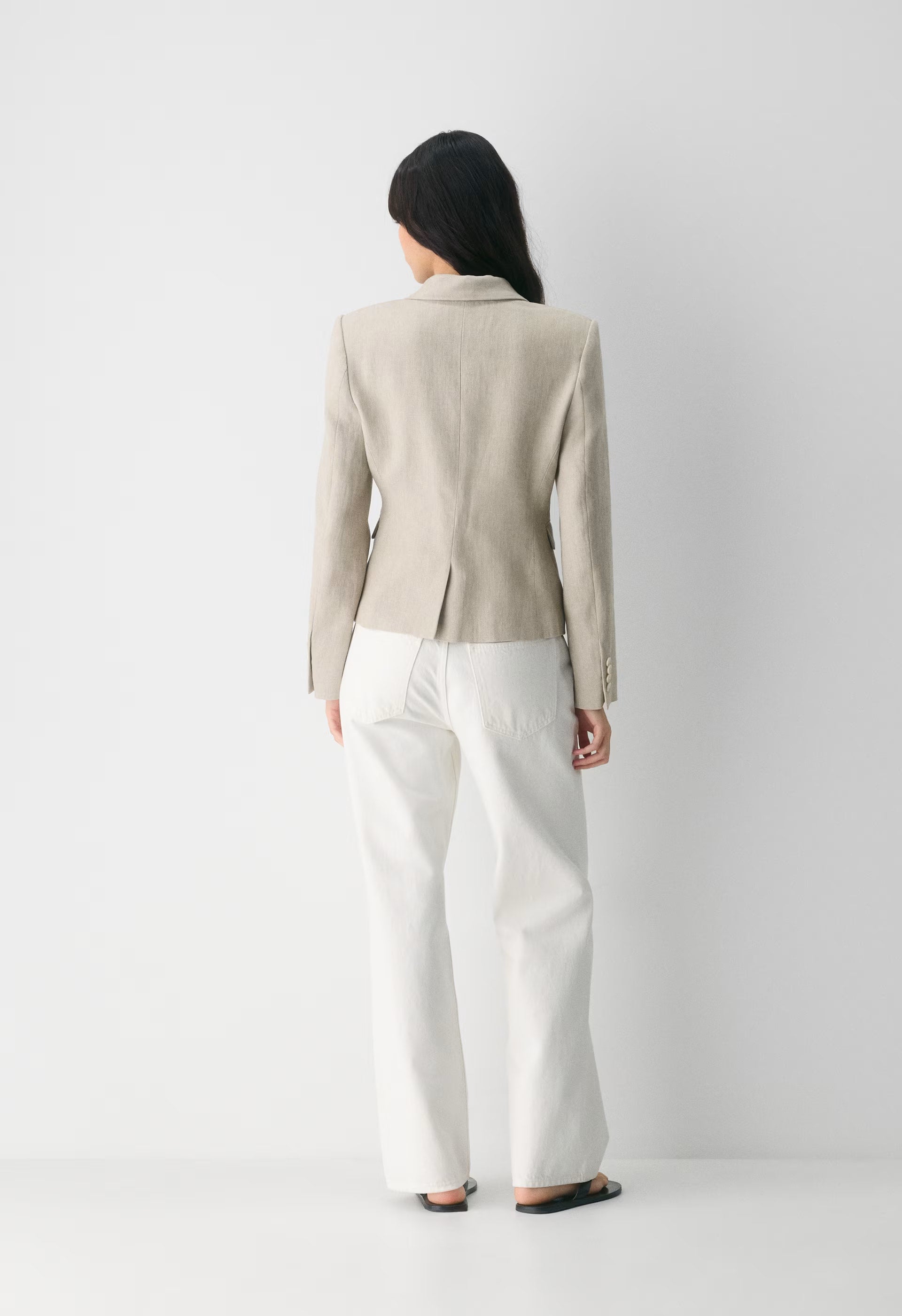 Etiquette Blazer - PowerLinen™ - UNDYED DARK ECRU
