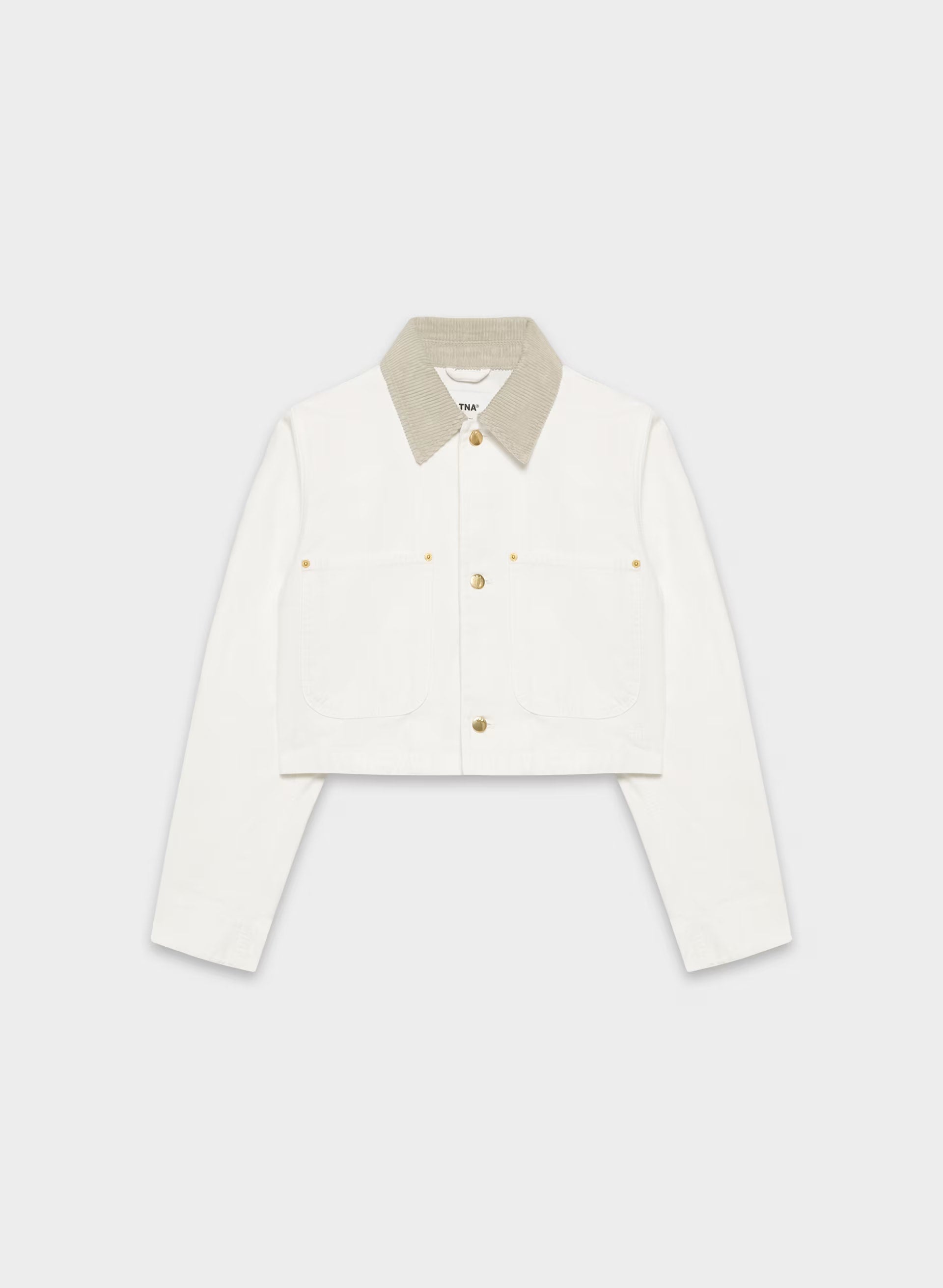 Barnett Lighweight Cropped Chore Jacket - WHITE