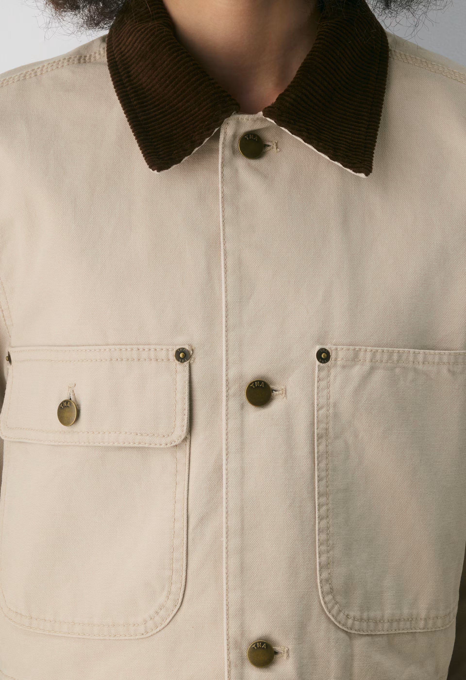 Barnett Lighweight Cropped Chore Jacket - MARCONA BEIGE