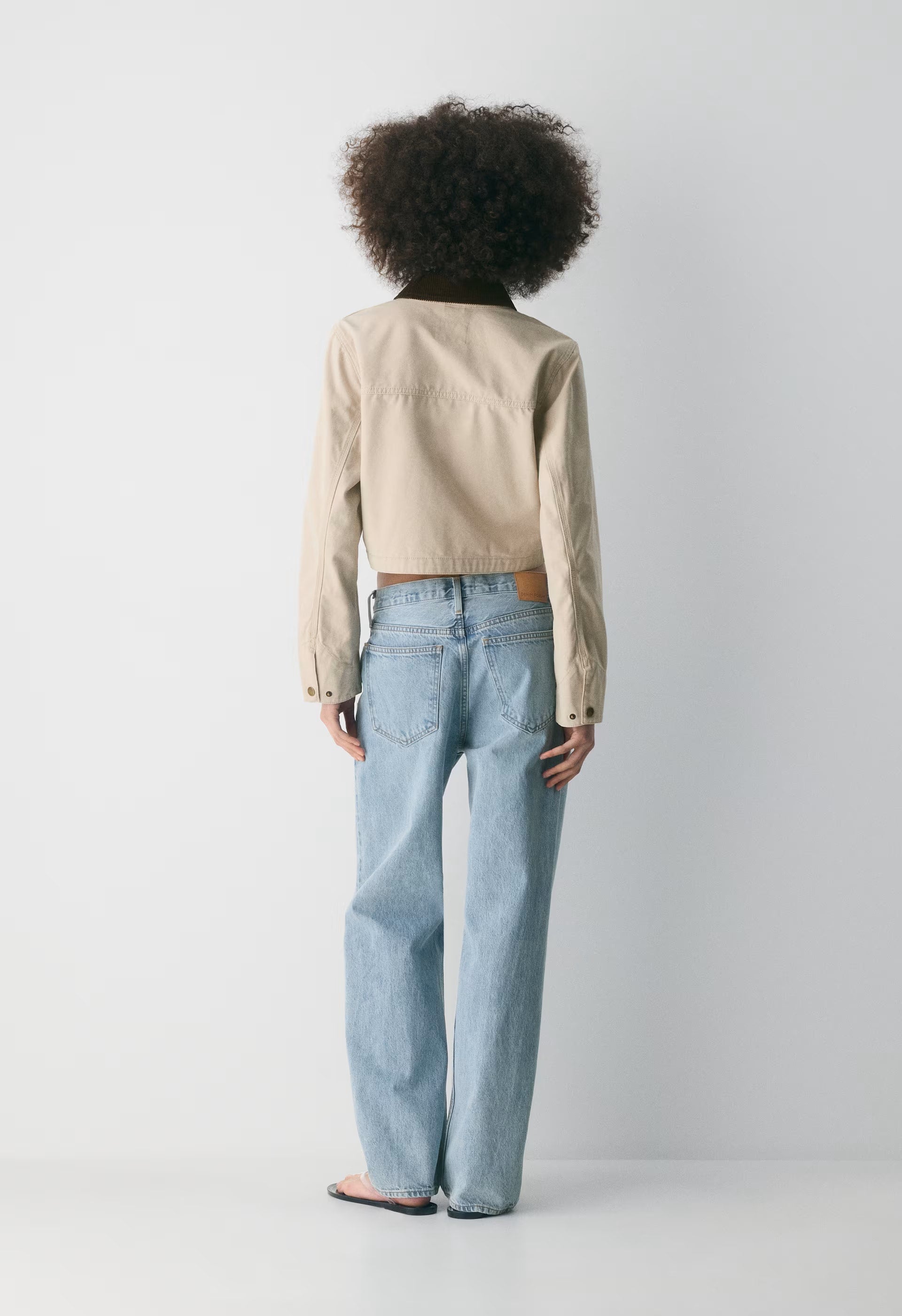 Barnett Lighweight Cropped Chore Jacket - MARCONA BEIGE