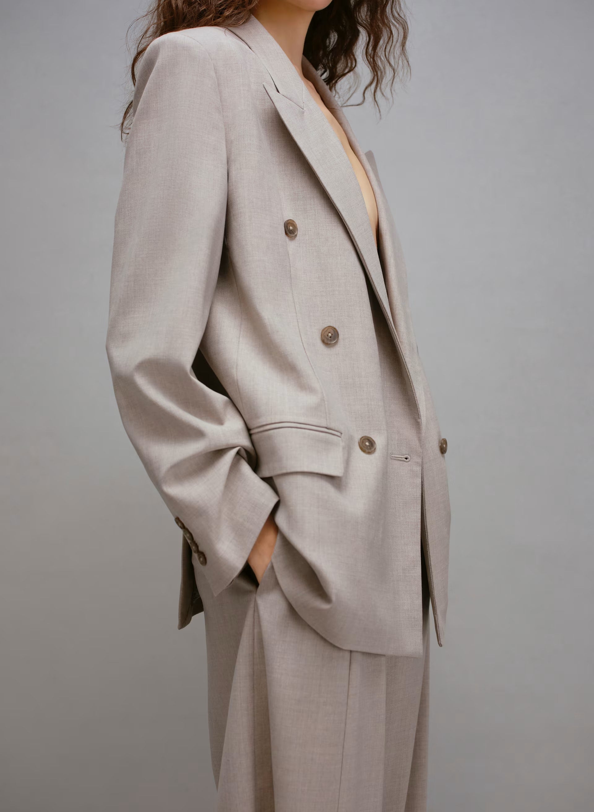 Enact Wool Blazer - HEATHER LIGHT NUTMEG