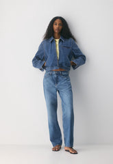 Barkley Lightweight Denim Jacket - VINTAGE DARK BLUE