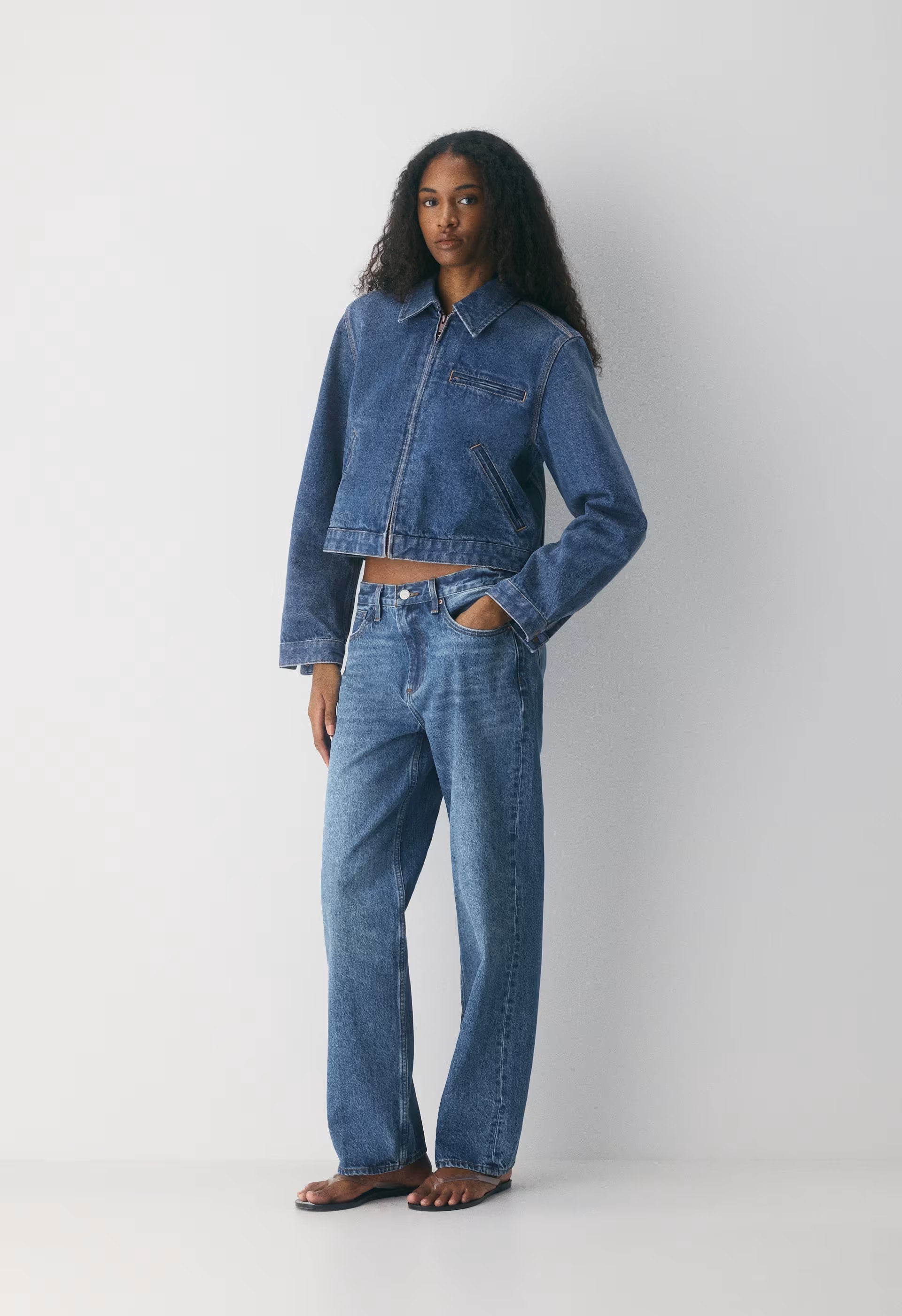 Barkley Lightweight Denim Jacket - VINTAGE DARK BLUE