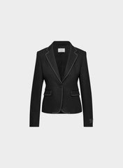 Etiquette Blazer - PowerLinen™ - BLACK/LIGHT BIRCH