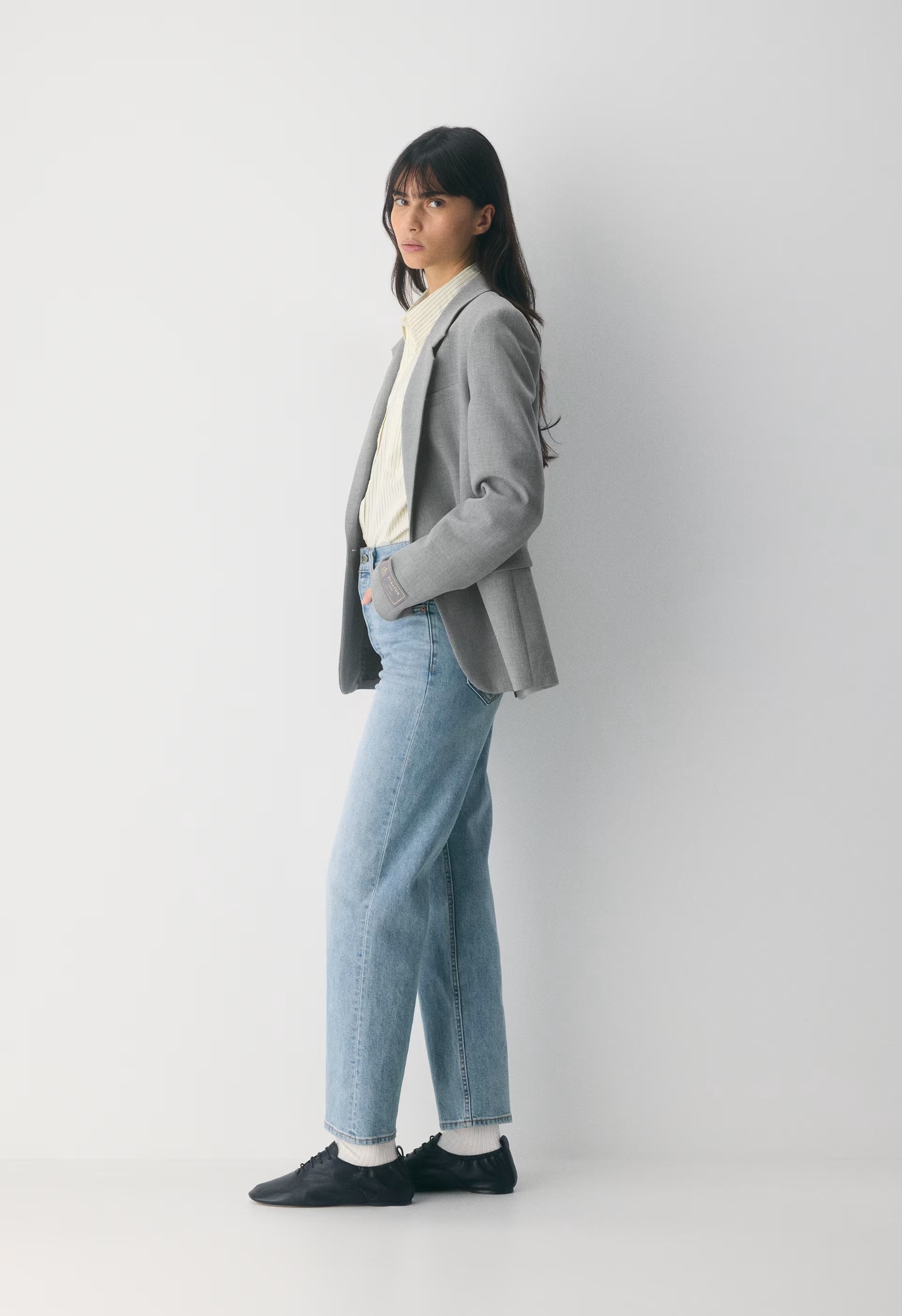 Denim Forum The Arlo Hi-Rise Straight Jean - 7 YRS BLEU TABOO