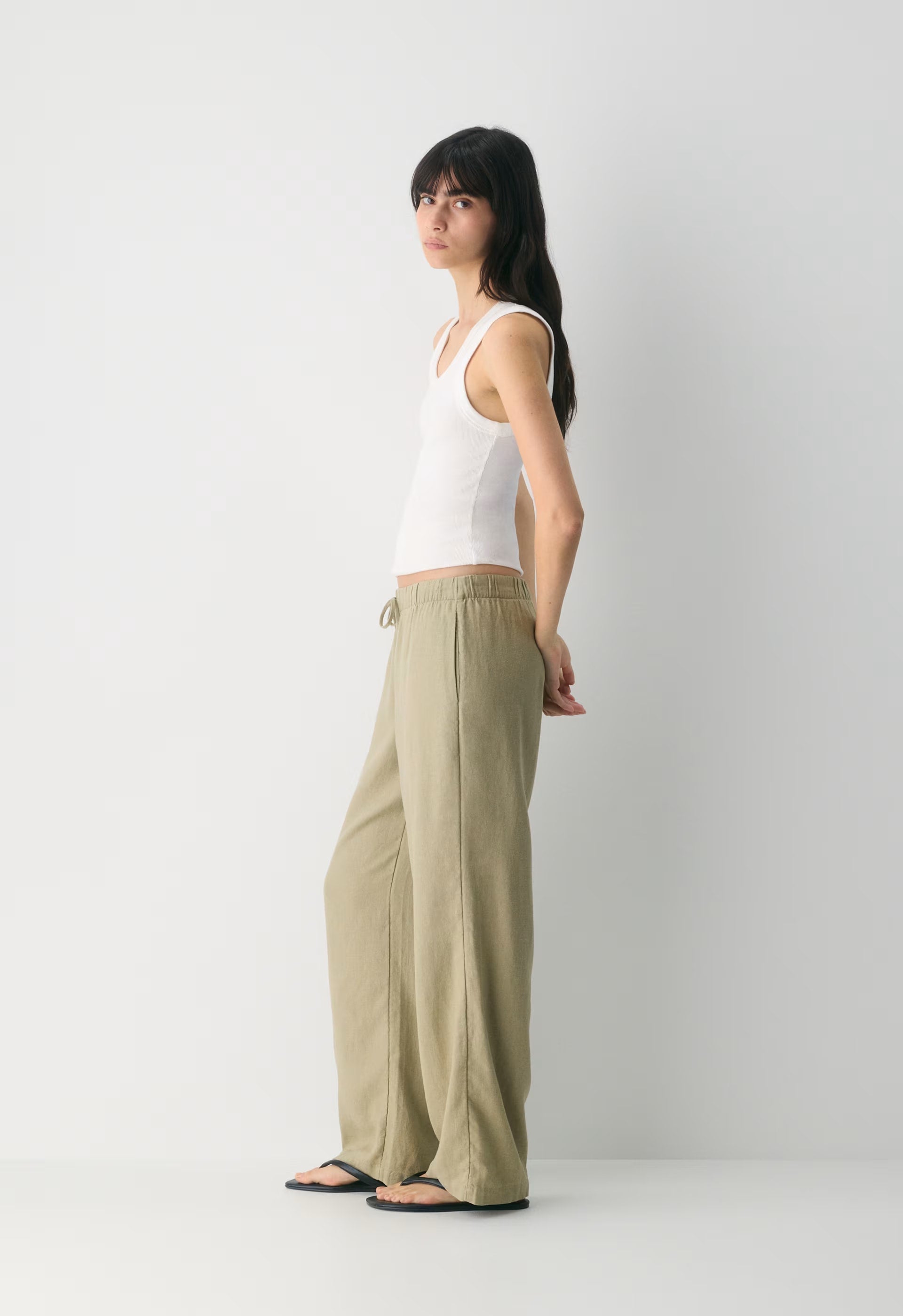 Sontag Linen Pant - MARTINI OLIVE