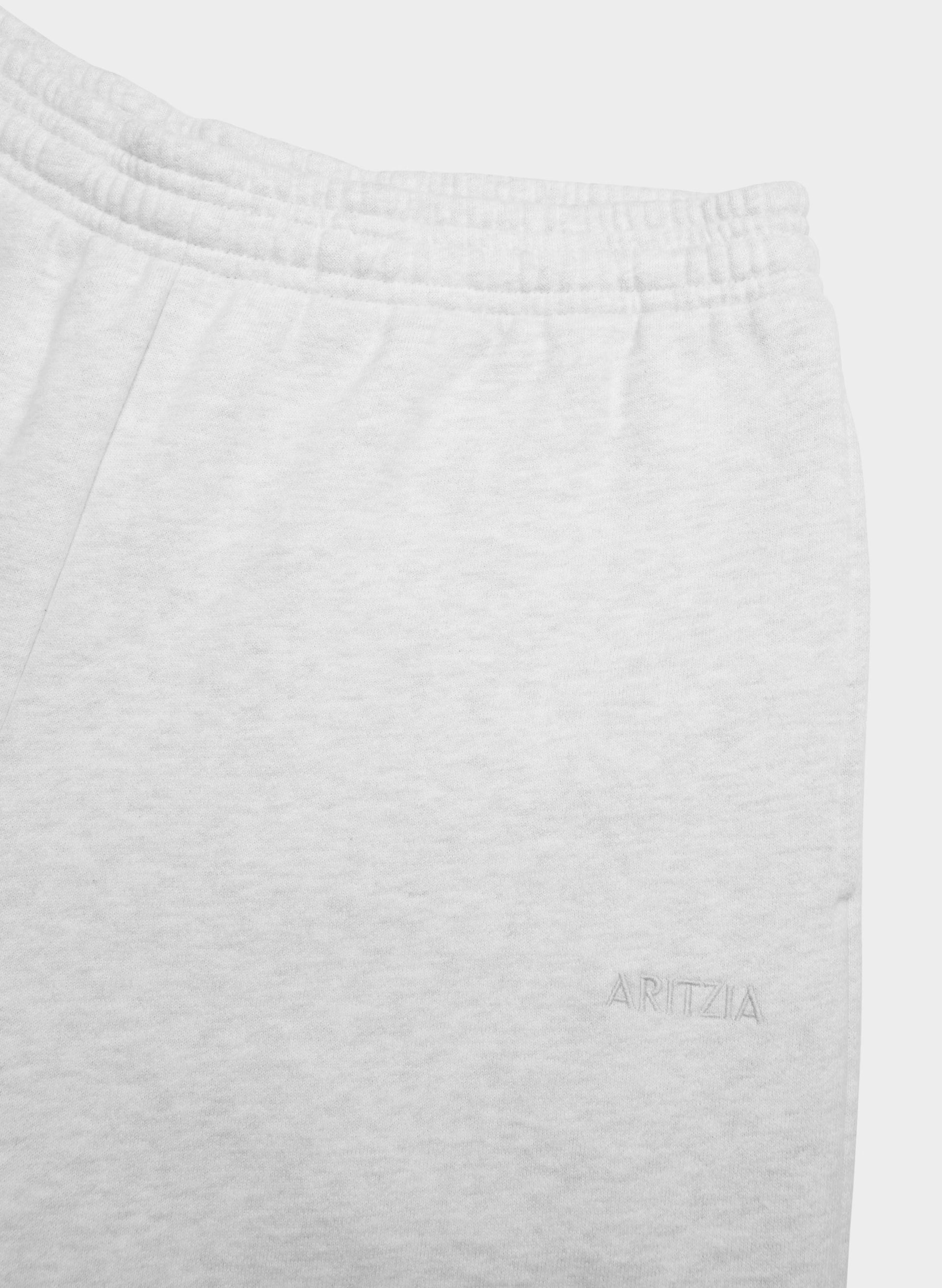 Cozy Sweatfleece Boyfriend Barrel Sweatpant - HEATHER CLOUD WHITE