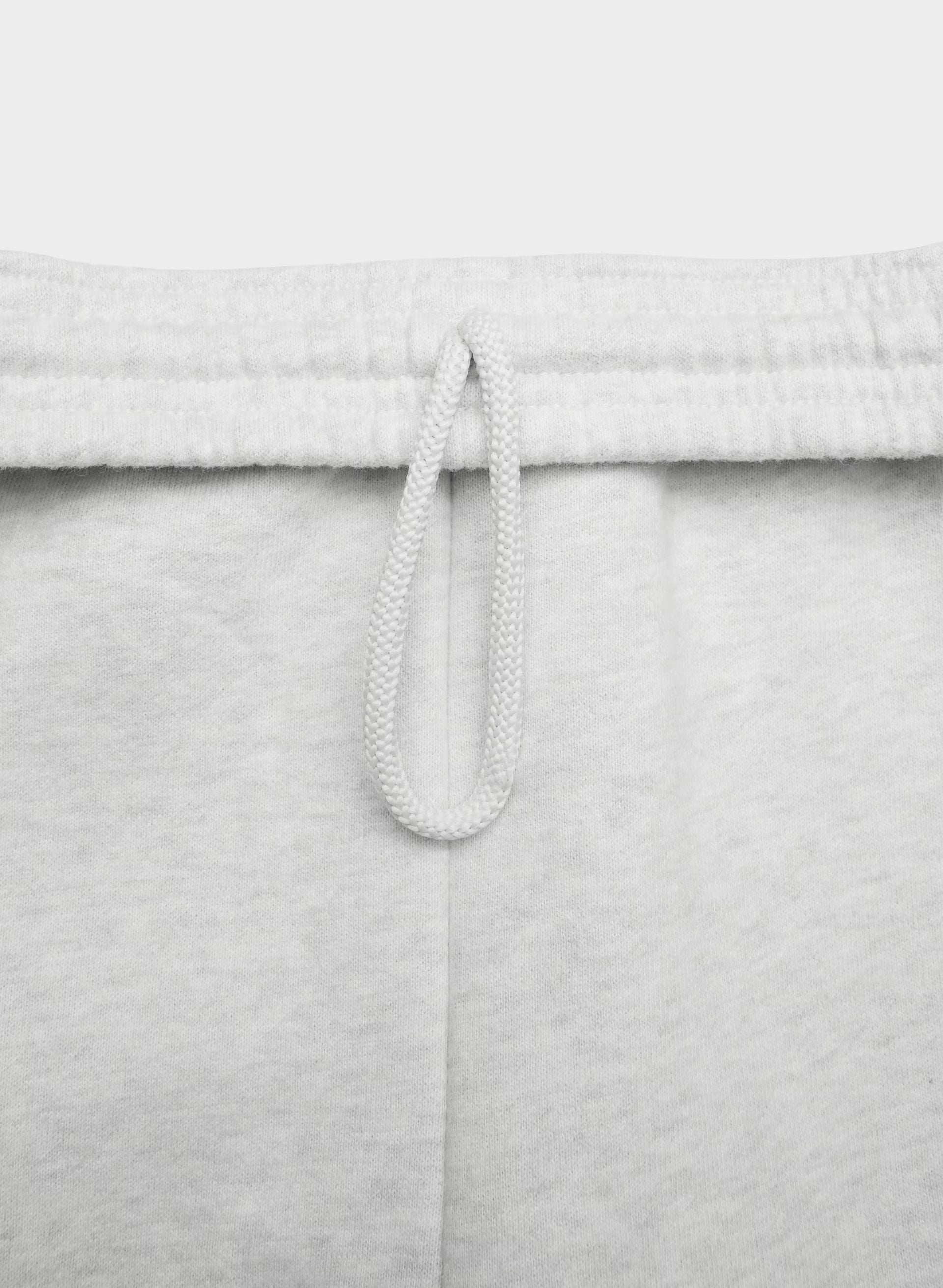 Cozy Sweatfleece Boyfriend Barrel Sweatpant - HEATHER CLOUD WHITE