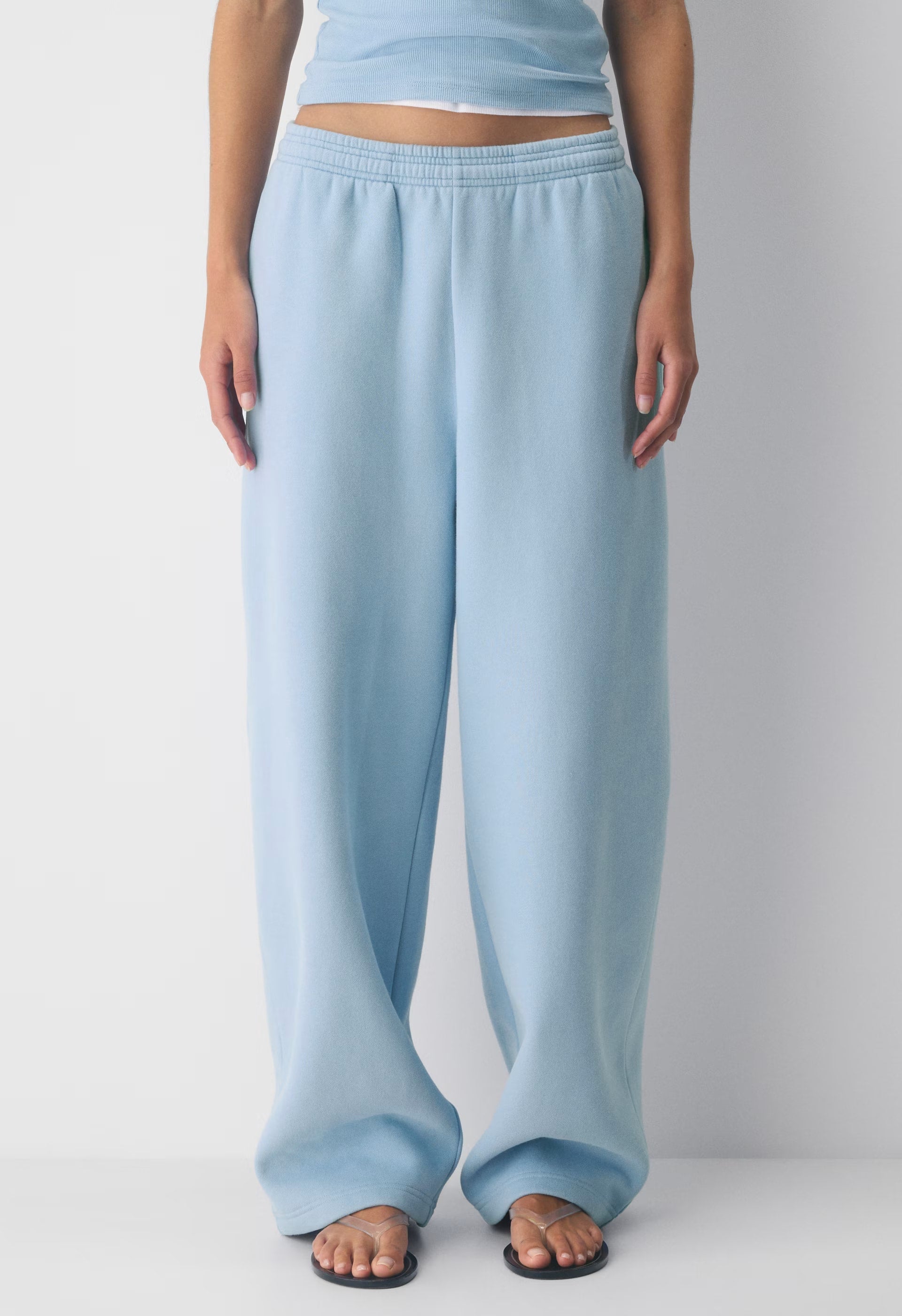 Cozy Sweatfleece Boyfriend Barrel Sweatpant - HEATHER ECRU