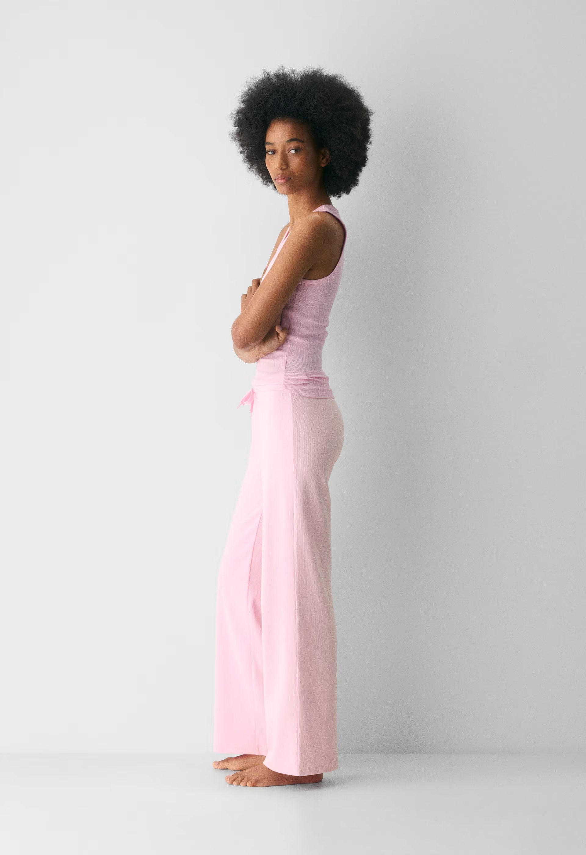 HomeStretch™ Rib Kickback Pant - MILKSHAKE PINK