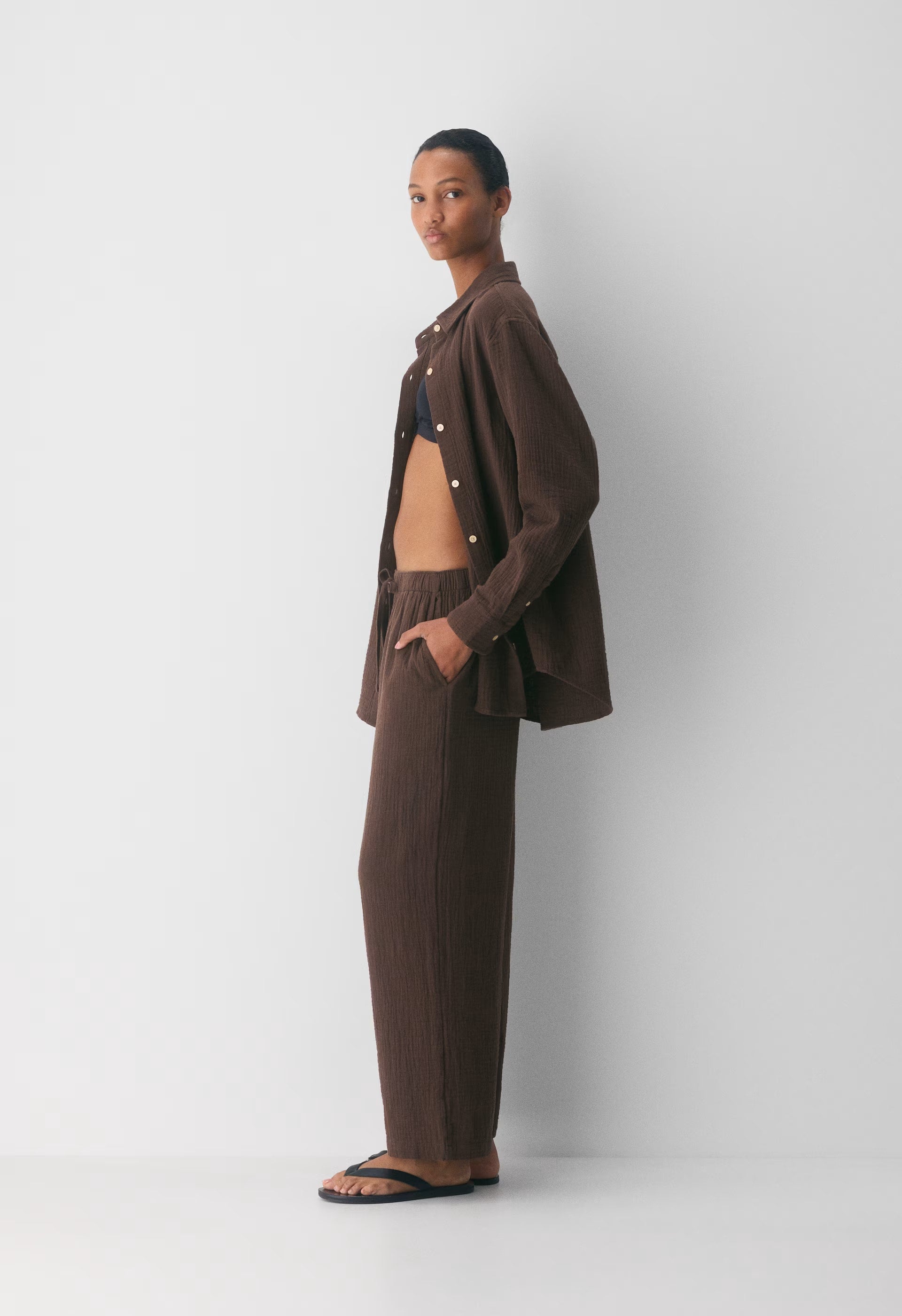 AirPlush Cotton™ Sail Pant - RICH MOCHA BROWN