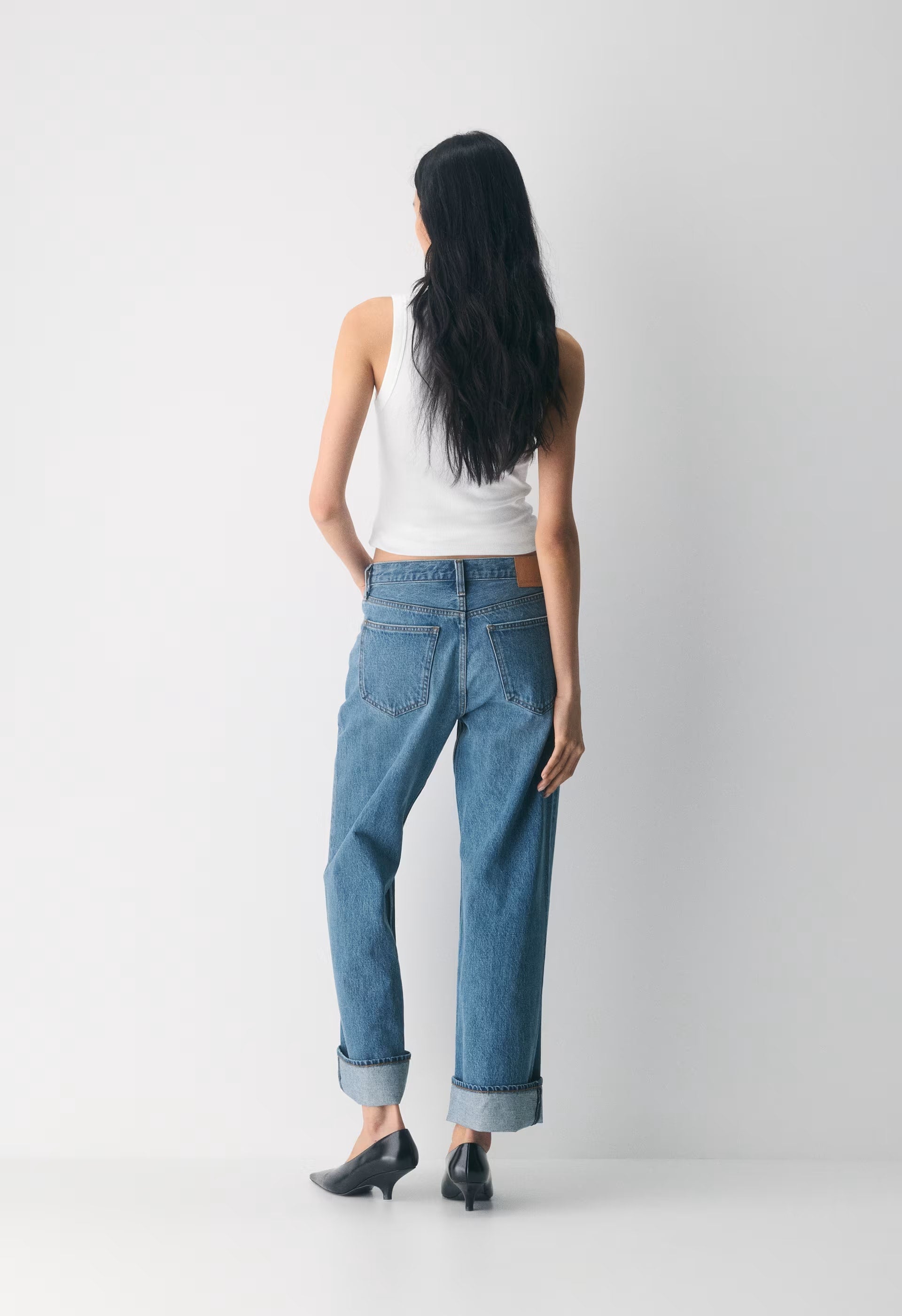 Denim Forum The '90s Vintage Lo-Rise Straight Jean - 5 YRS KISS N TELL BLEU