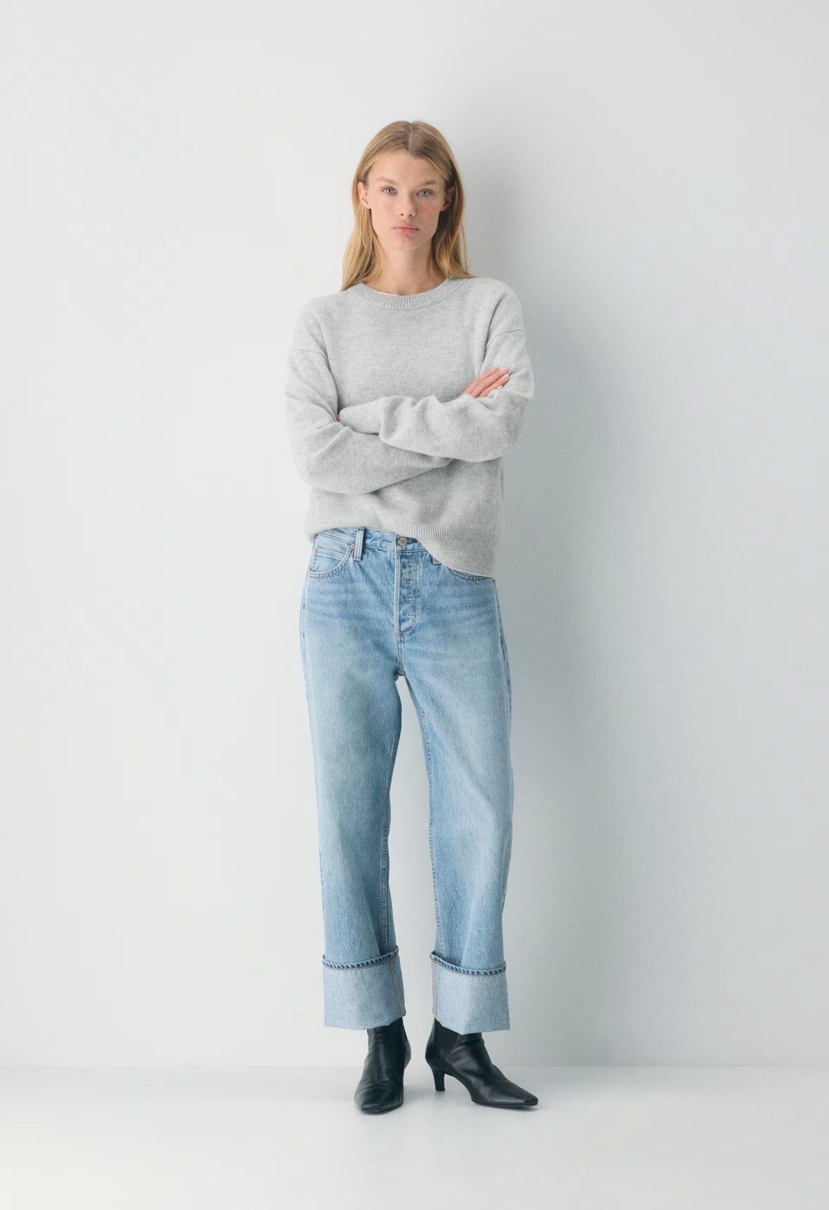 Denim Forum The '90s Vintage Lo-Rise Straight Jean - 7 YRS BLEU TABOO