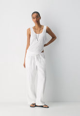 Sail Linen Pant - WHITE